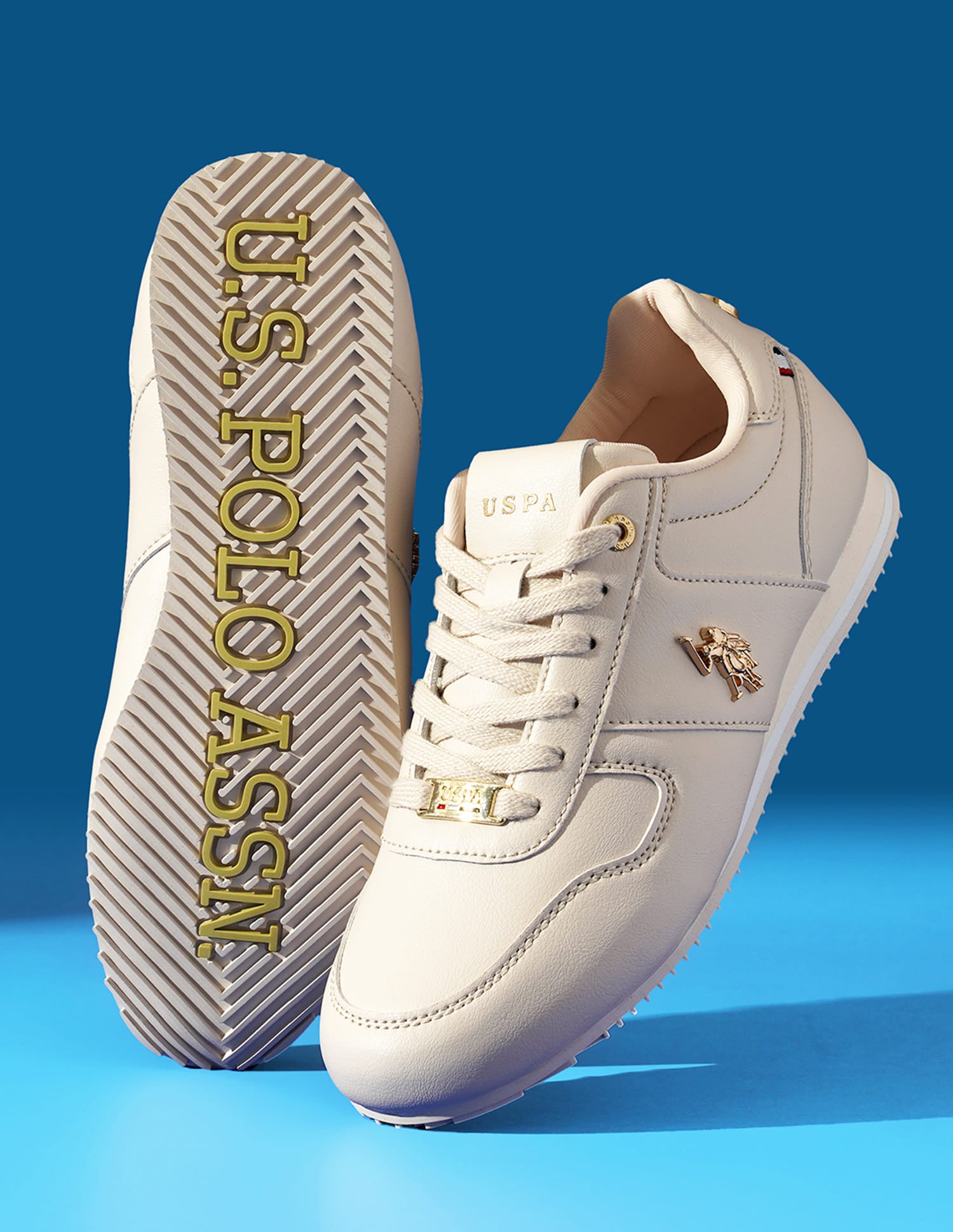 Sorrento Retro Sneakers Shoes Nude - U.S. Polo Assn. India | Large