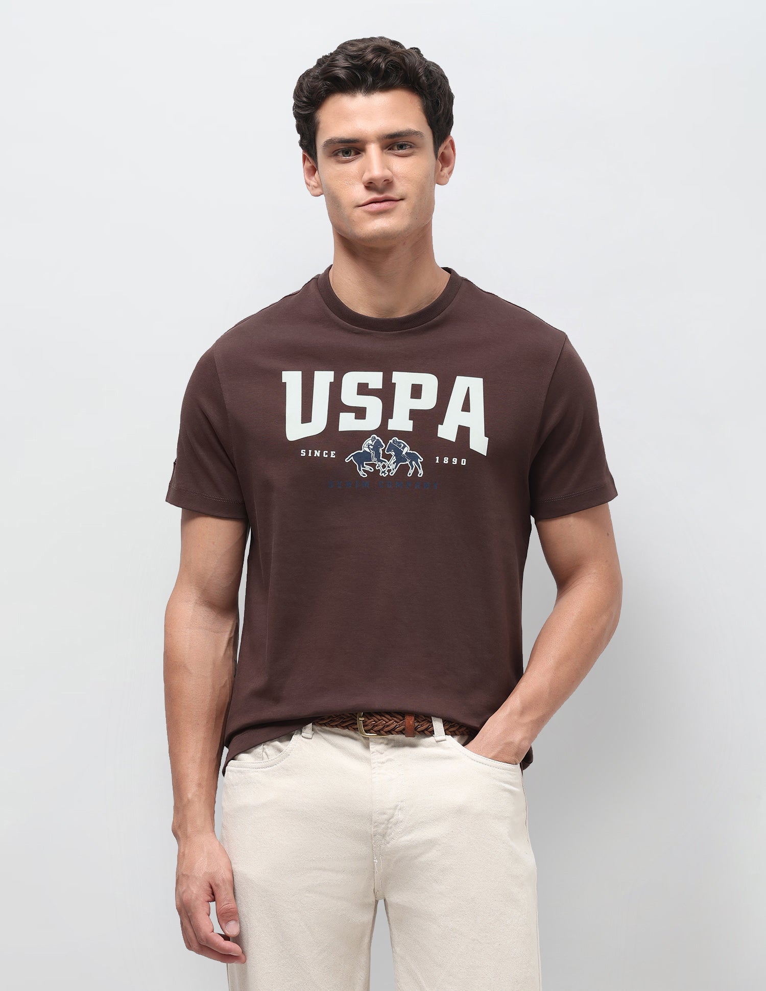 Brand Printed Slim Fit T-Shirt
