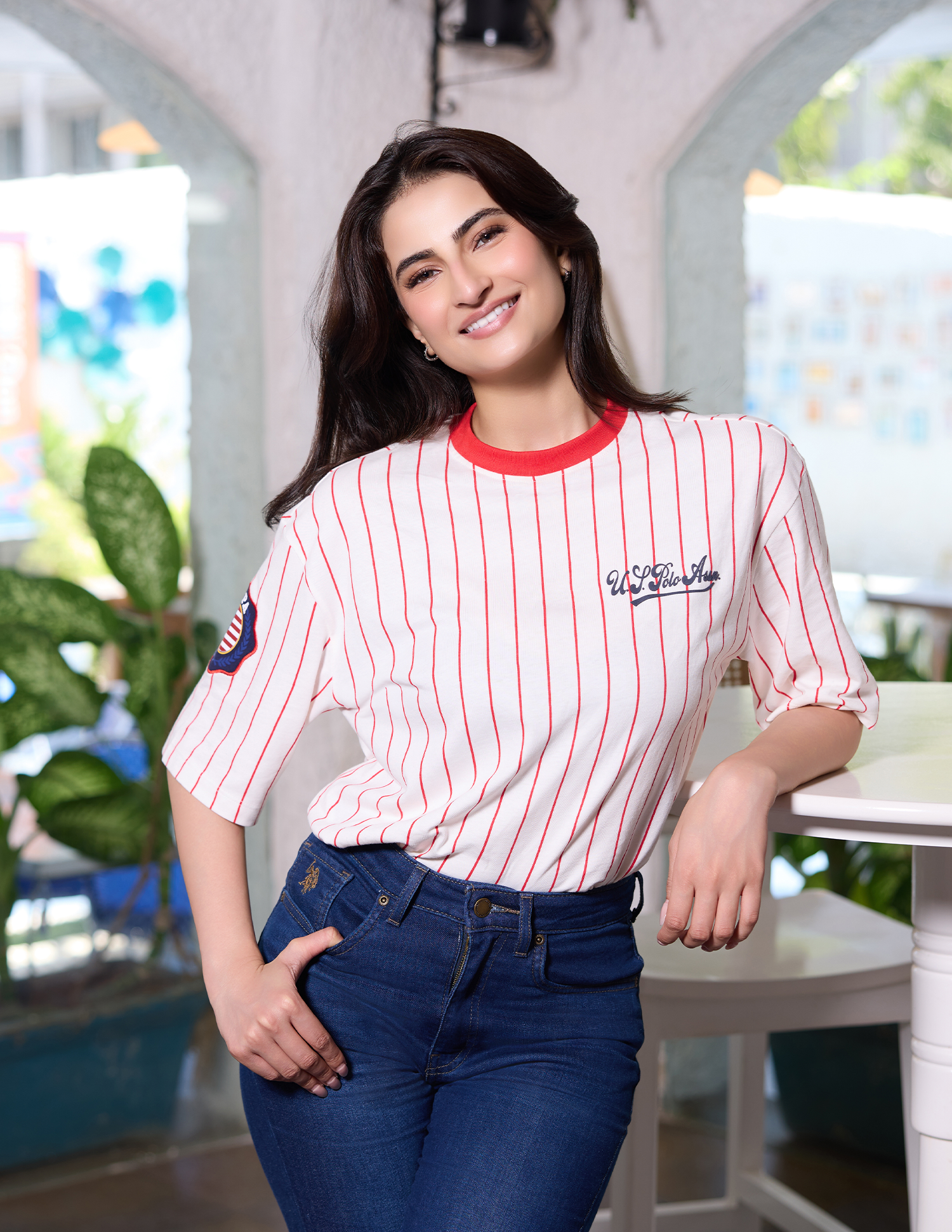 Relaxed Fit Brand Printed T-Shirt White - U.S. Polo Assn. India | Large