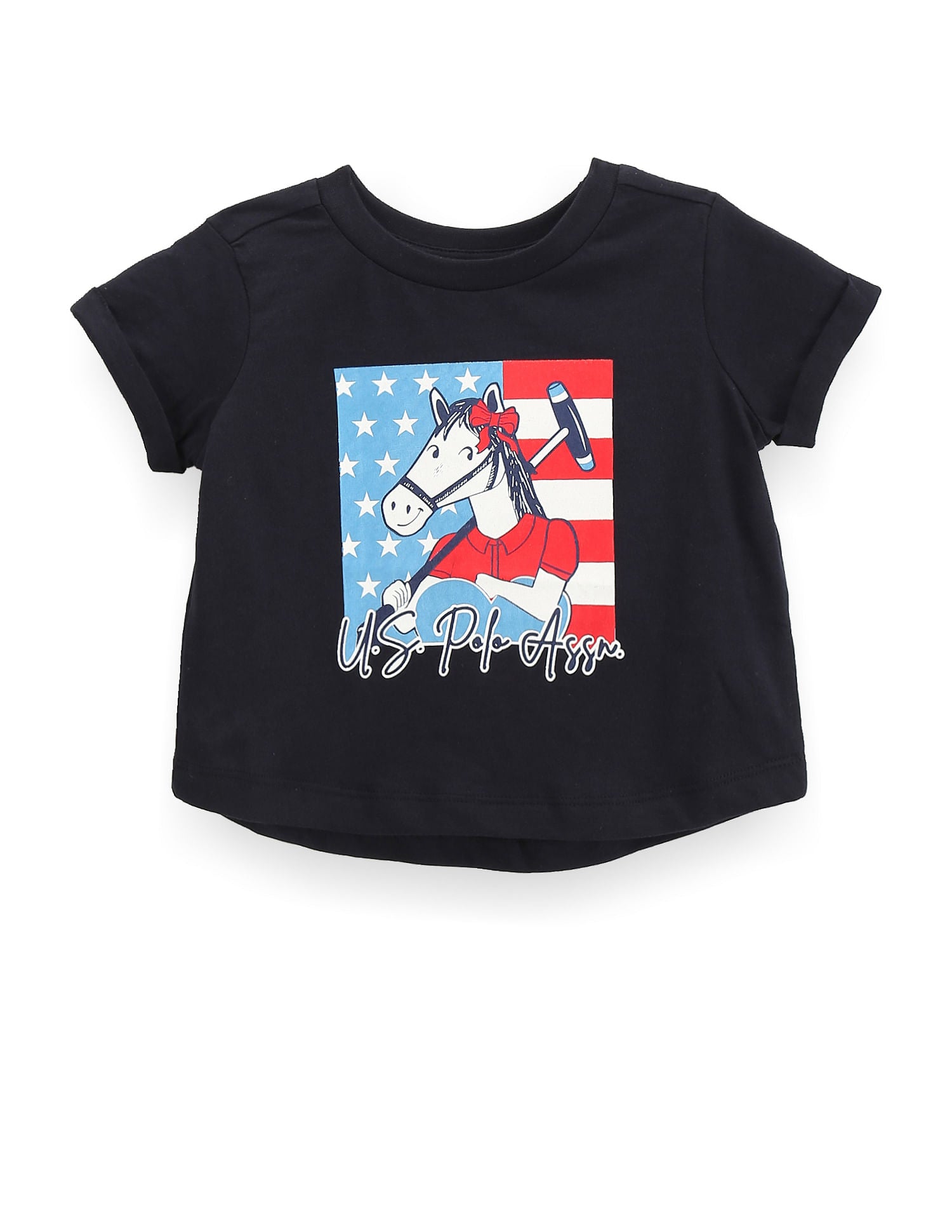 Girls Brand Print Cotton T-Shirt