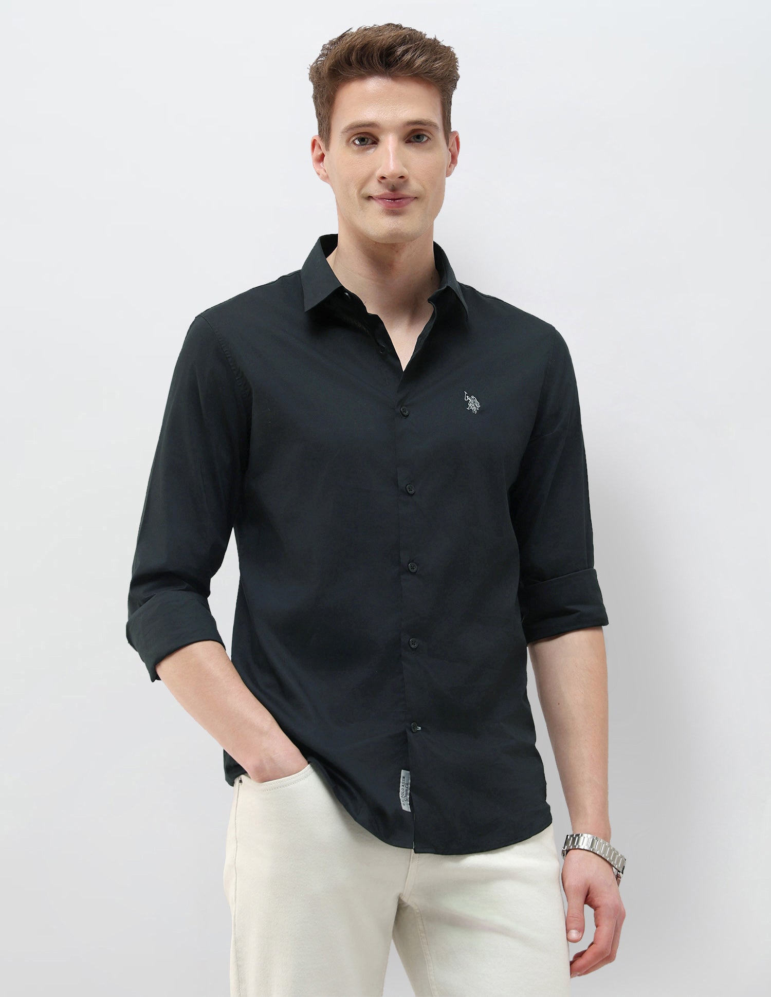 Black & Gold Regular Fit Shirt