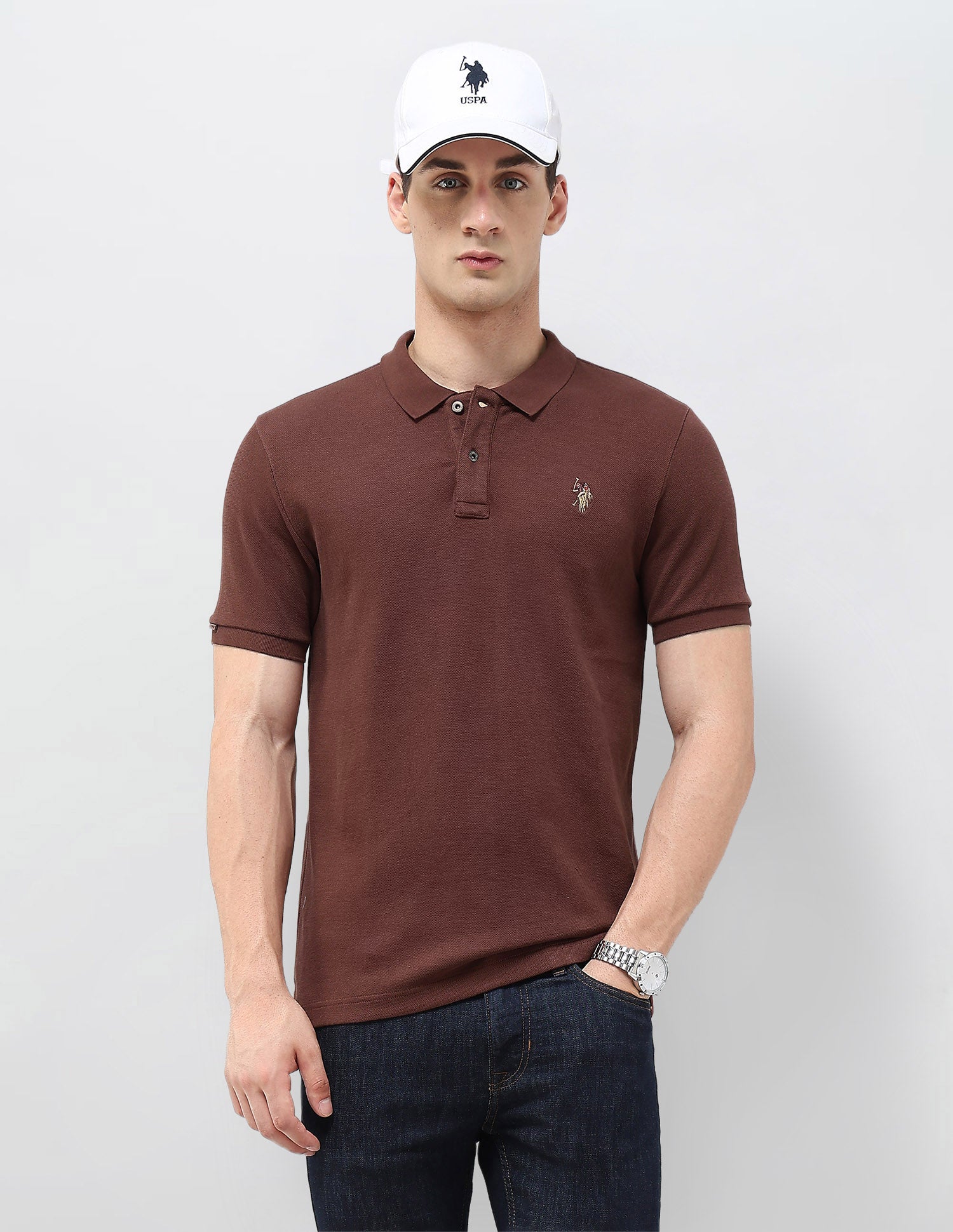 Solid Monochrome Polo Shirt