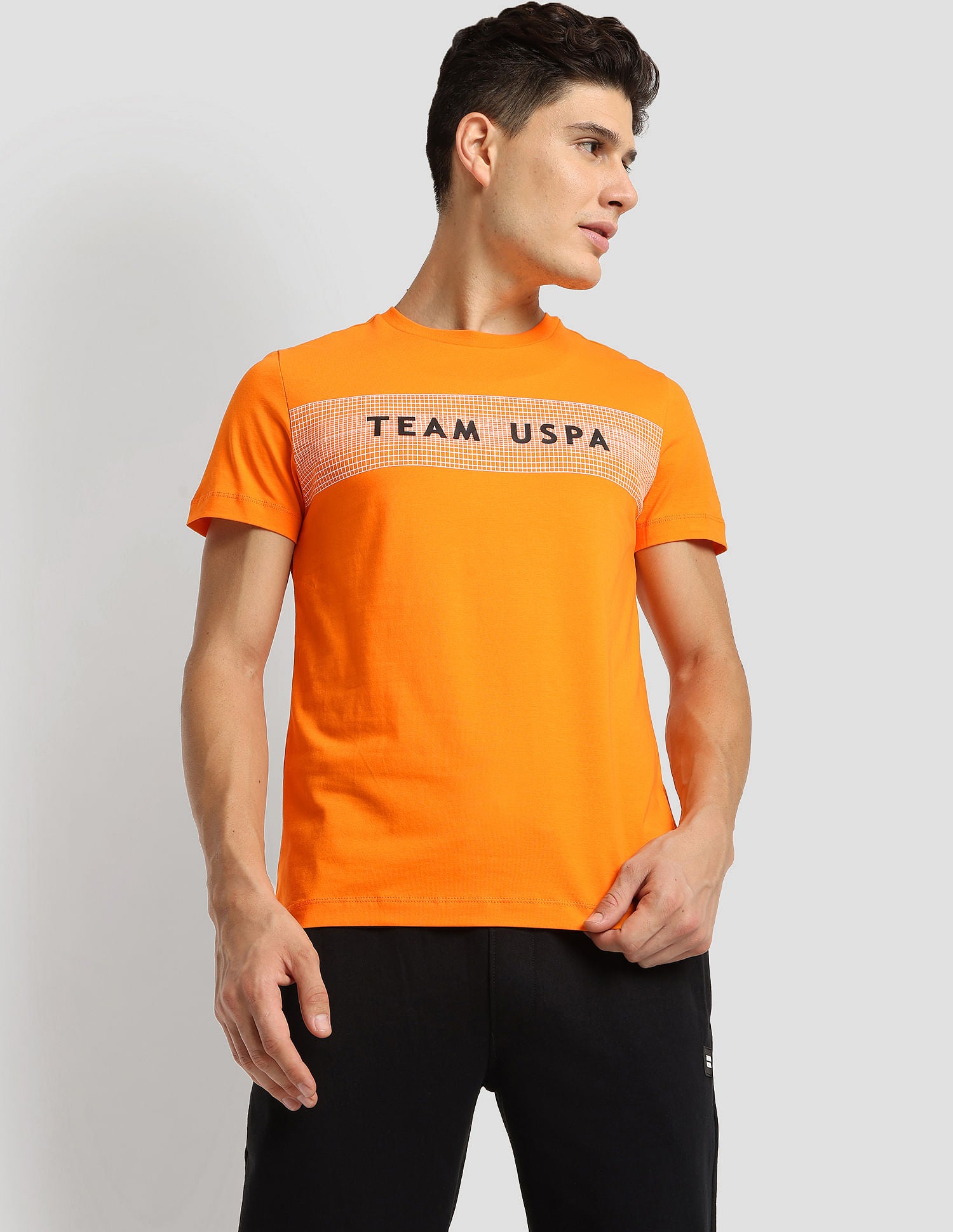 Digital Logo Performance T-Shirt Orange - U.S. POLO ASSN. | Large