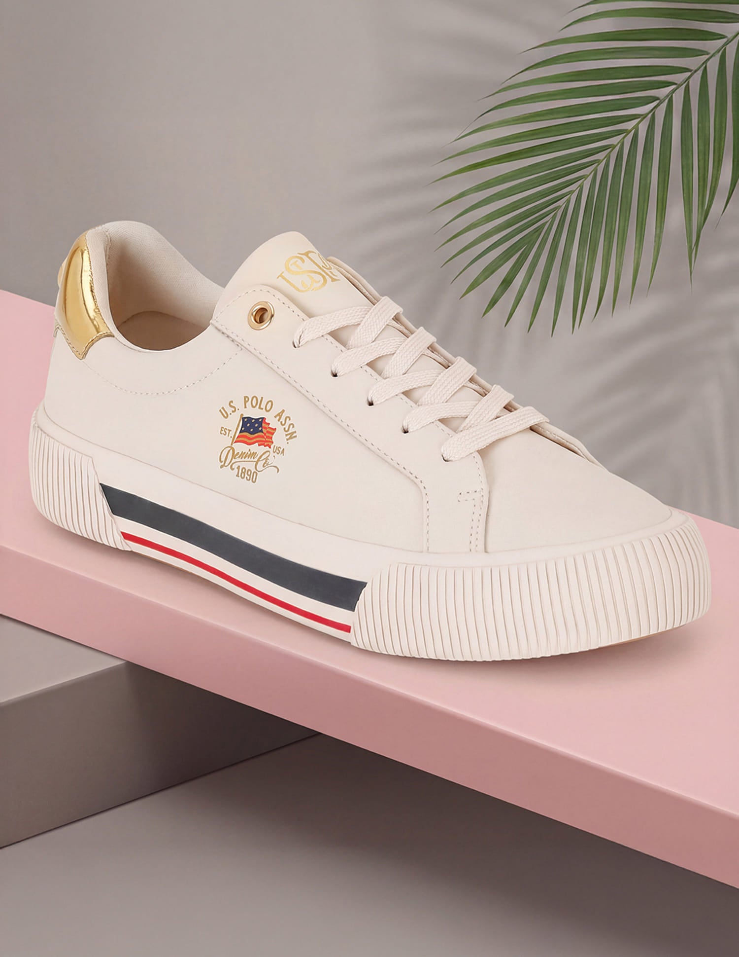 Lizzie 3.0 Nude Chunky Sneaker Shoes Nude - U.S. Polo Assn. India | Large