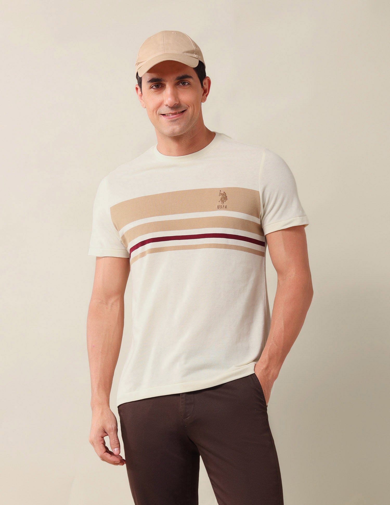 Horizontal Striped Slim Fit T-Shirt