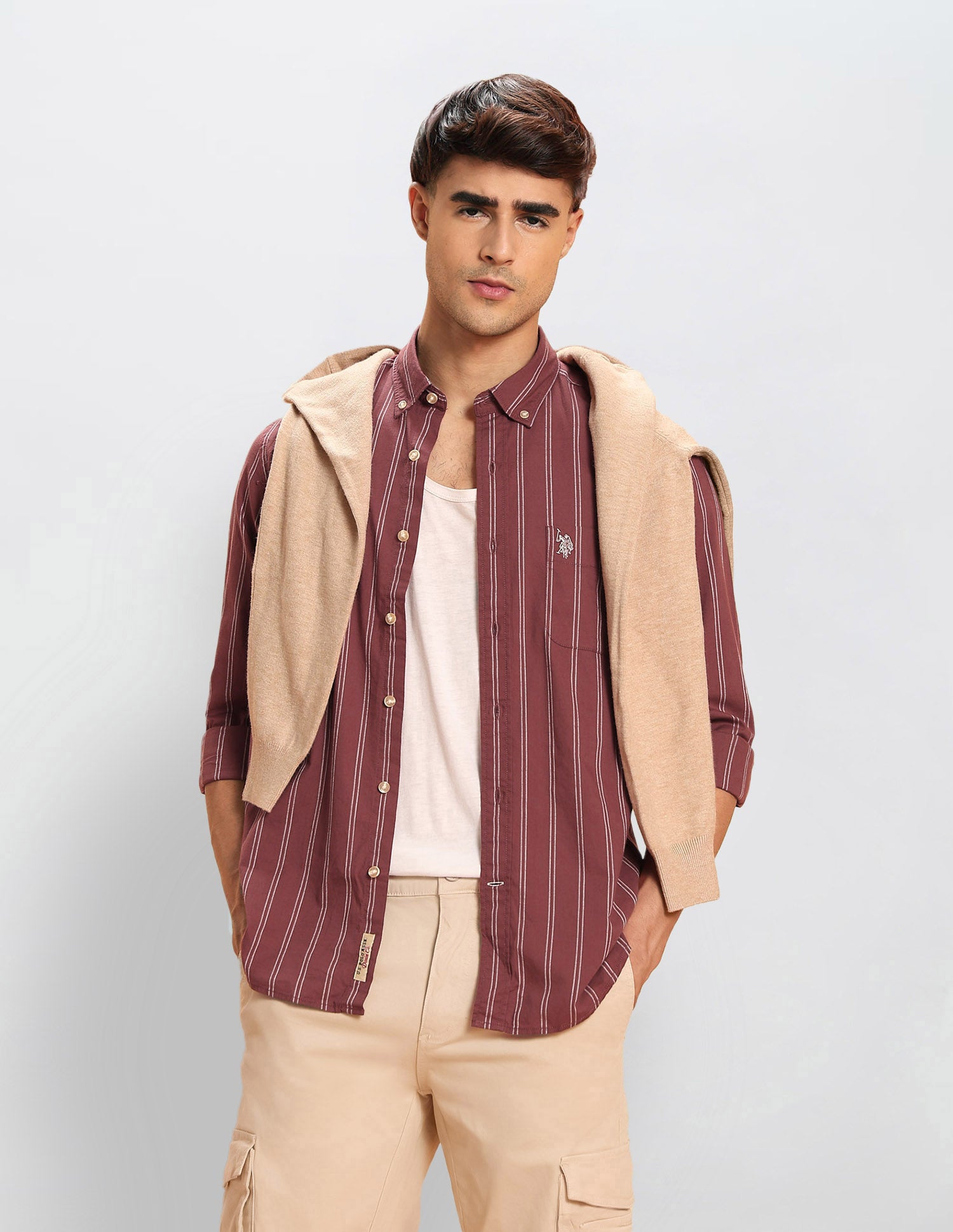 Vertical Striped Legend Of Horseshoe Shirt