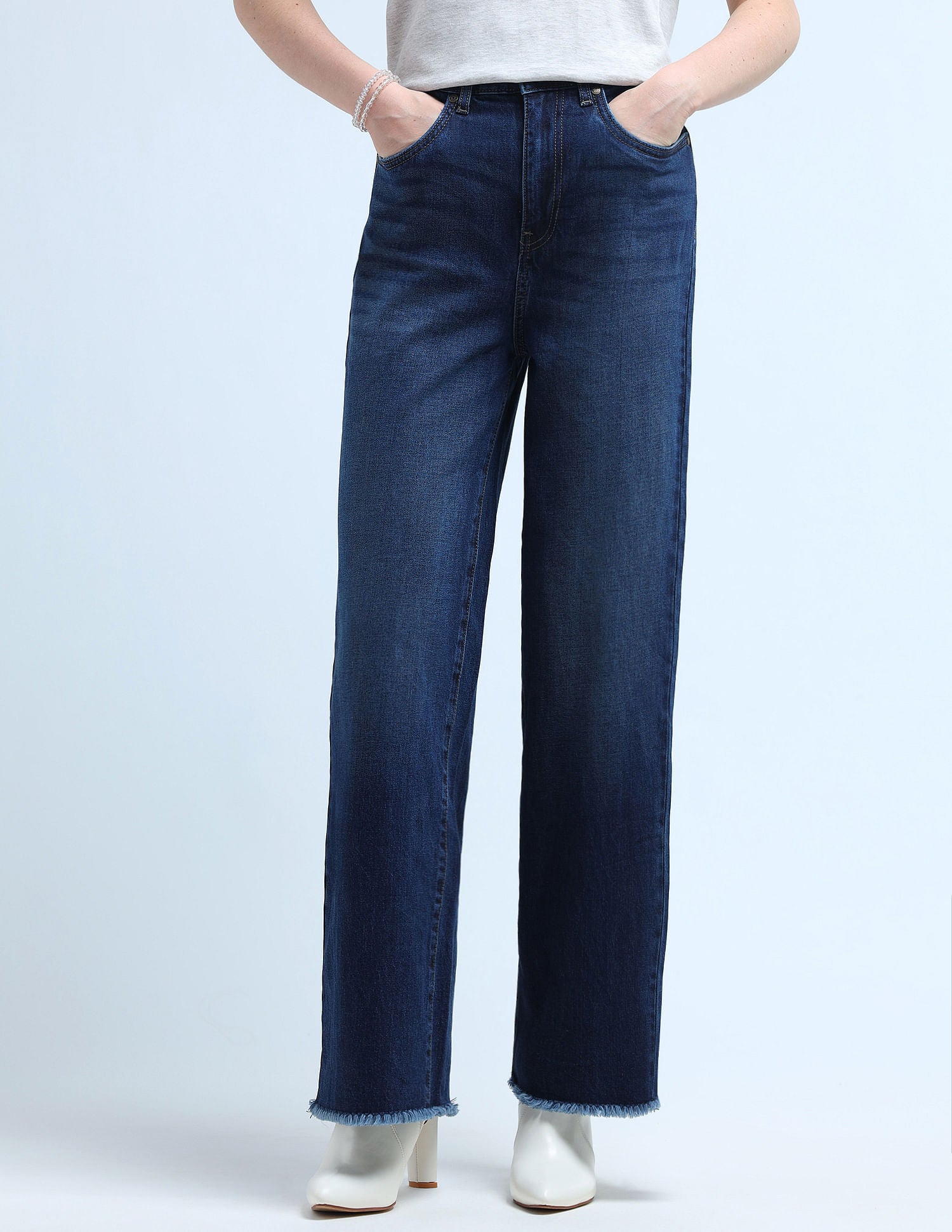 High Rise Wide Leg Jeans