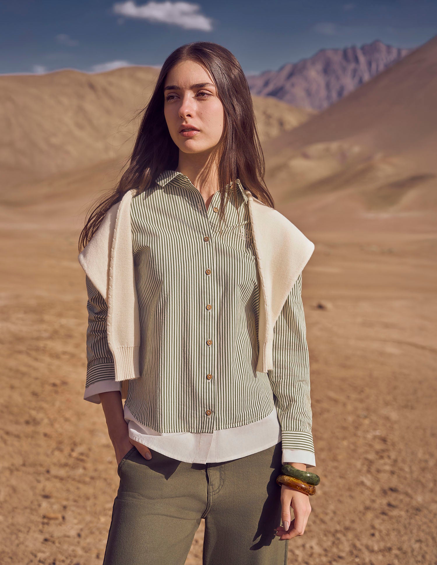 Vertical Striped Regular Fit Shirt