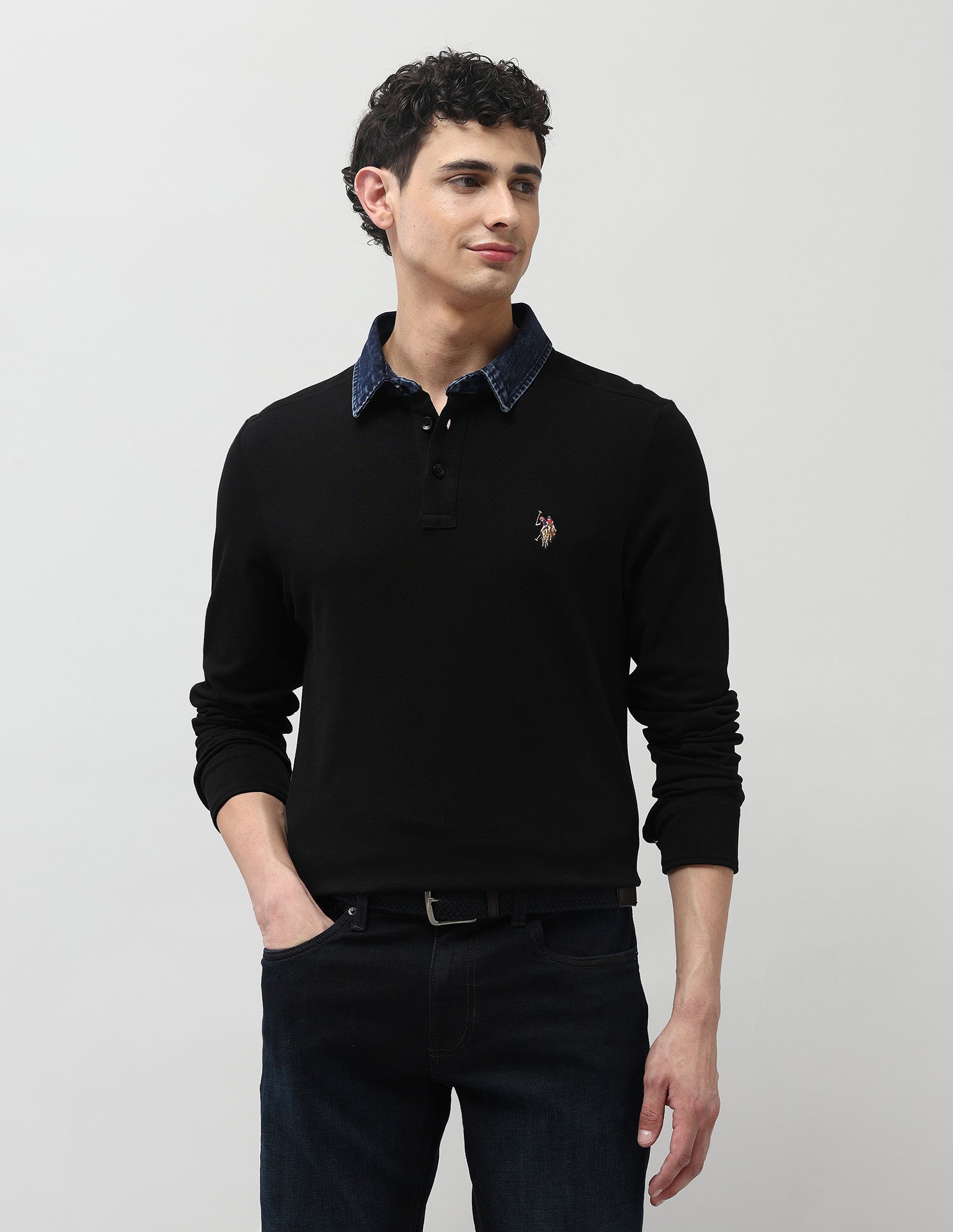 Solid Muscle Fit Polo Shirt