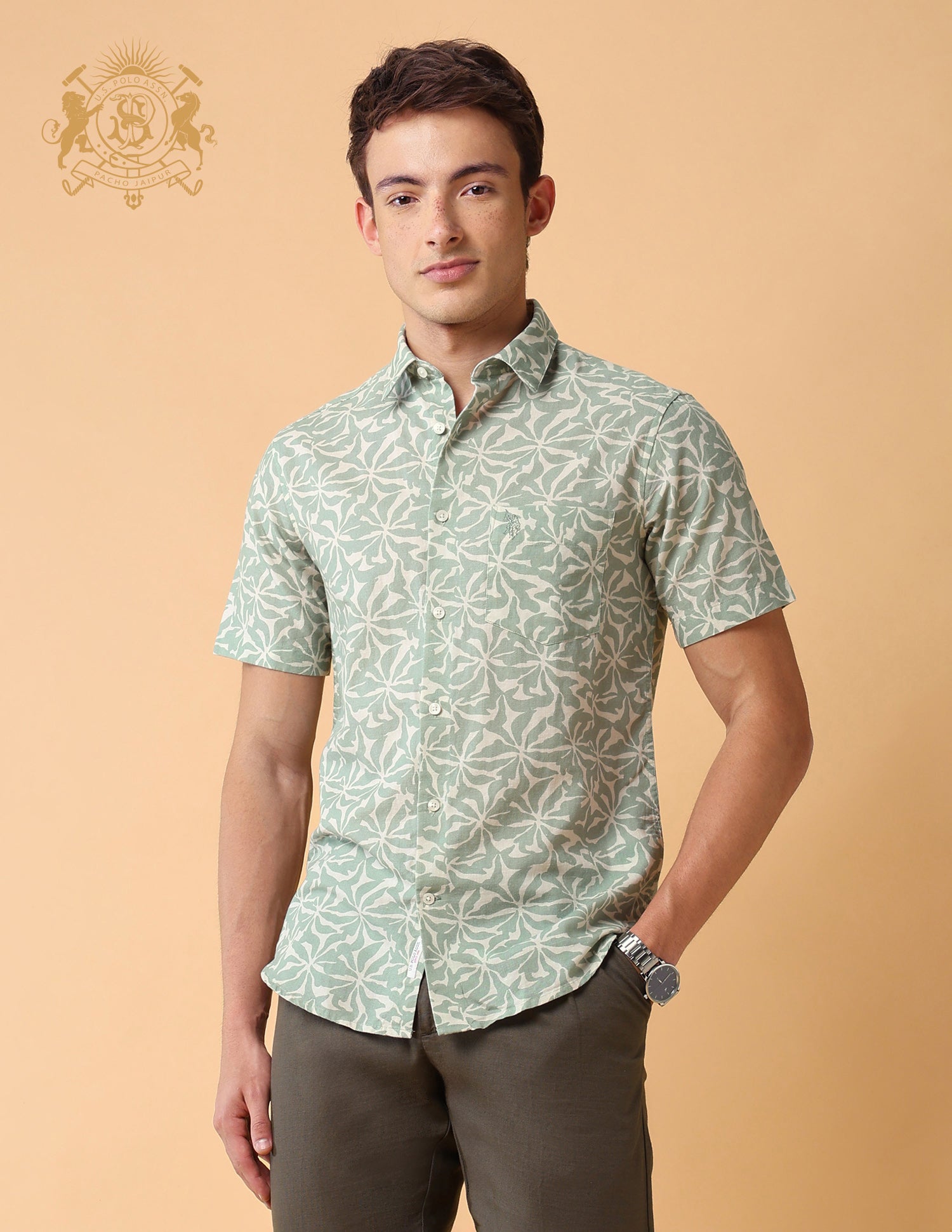 Abstract Printed Regular Fit Shirt