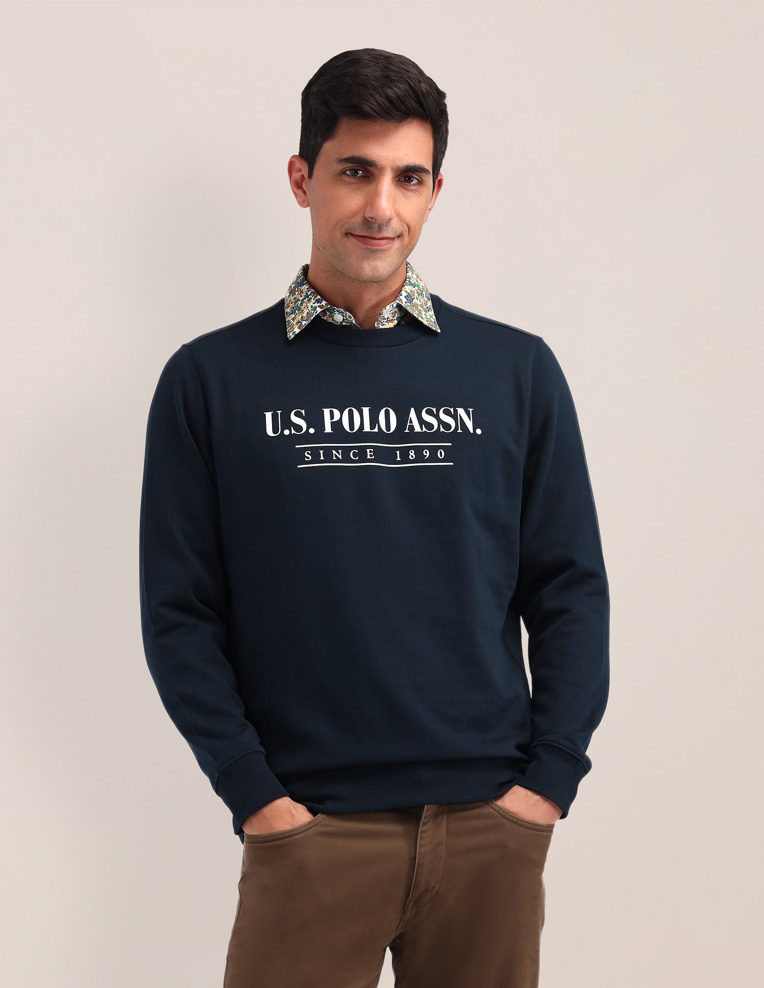 Brand Printed Regular Fit Sweatshirt