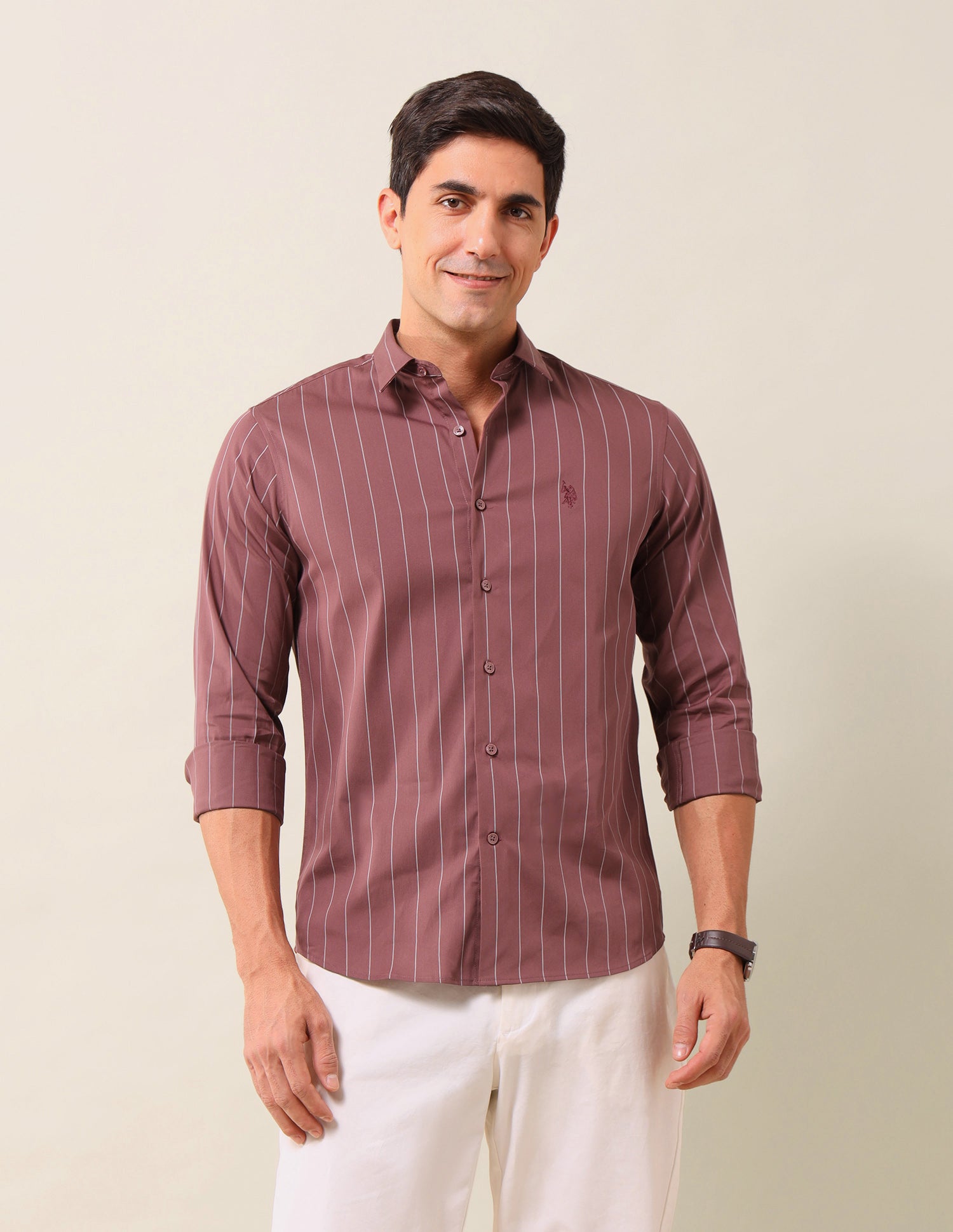 Vertical Striped Tailored Fit Shirt