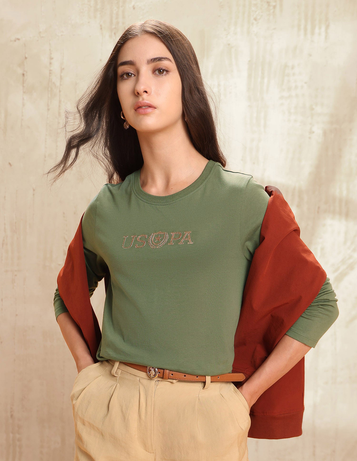 Brand Printed Regular Fit T-Shirt