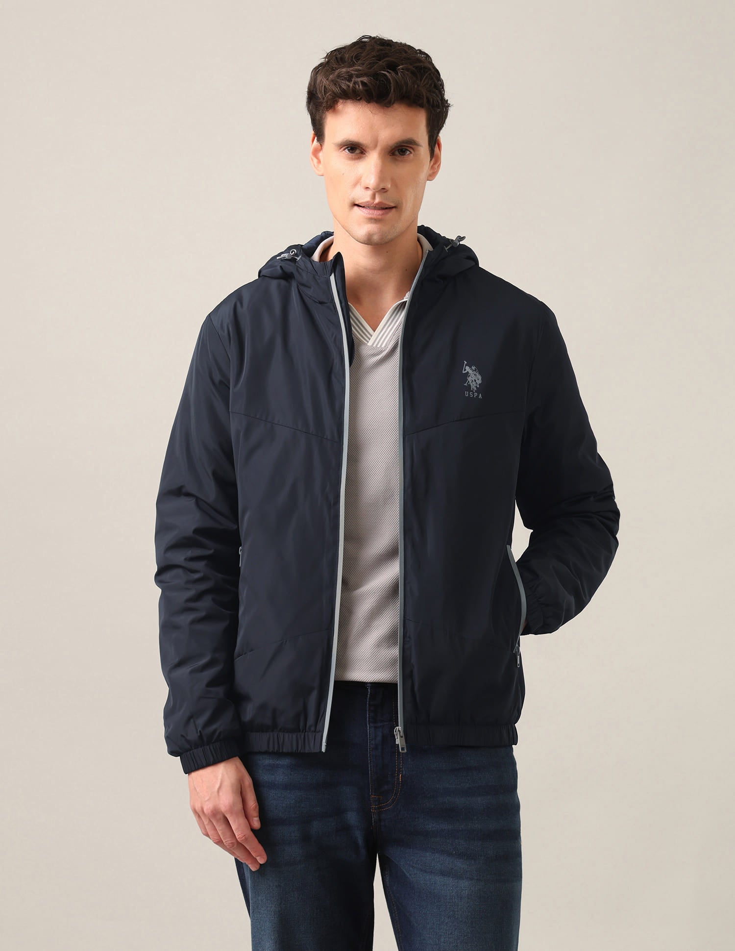 Solid Hooded Jacket