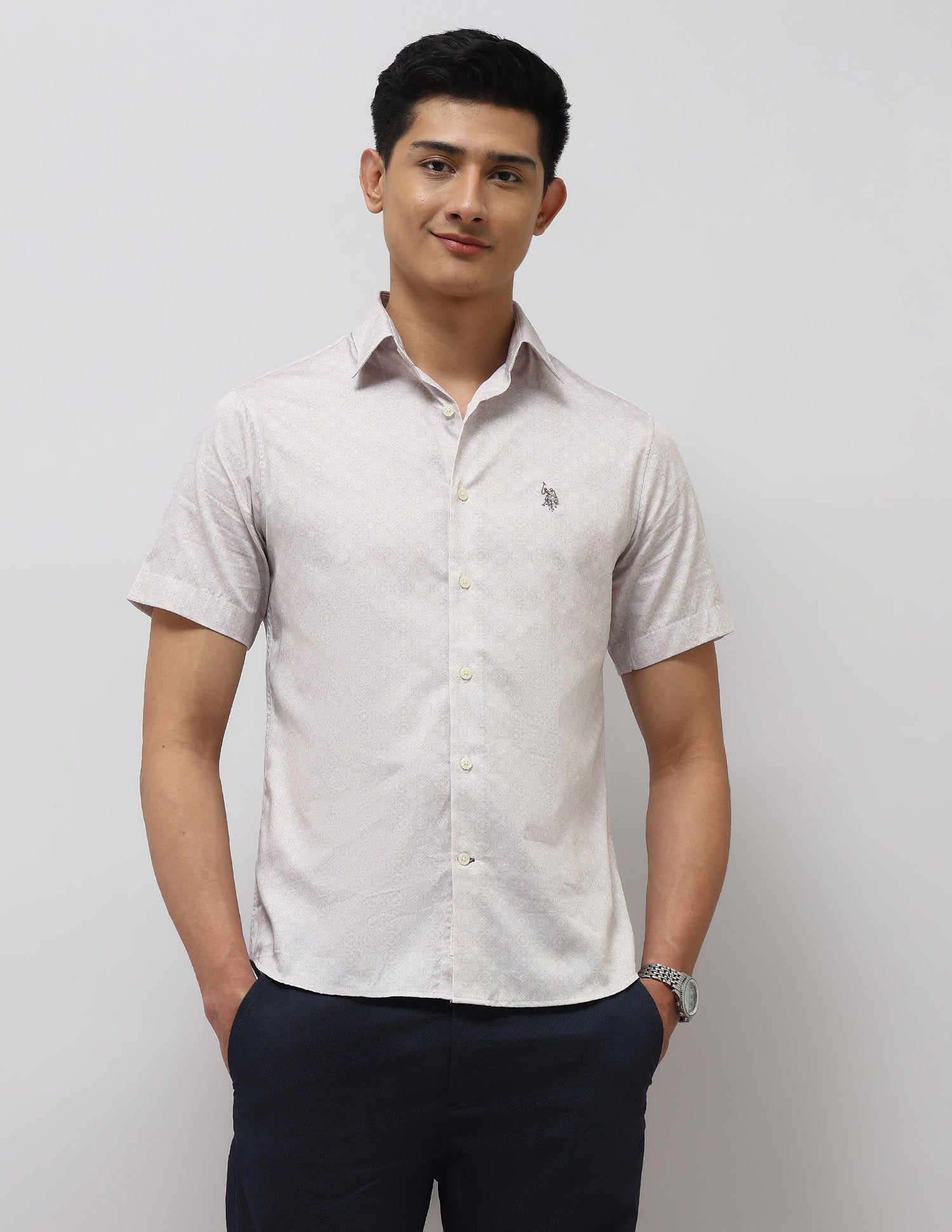 Tailored Fit Satin Shirt