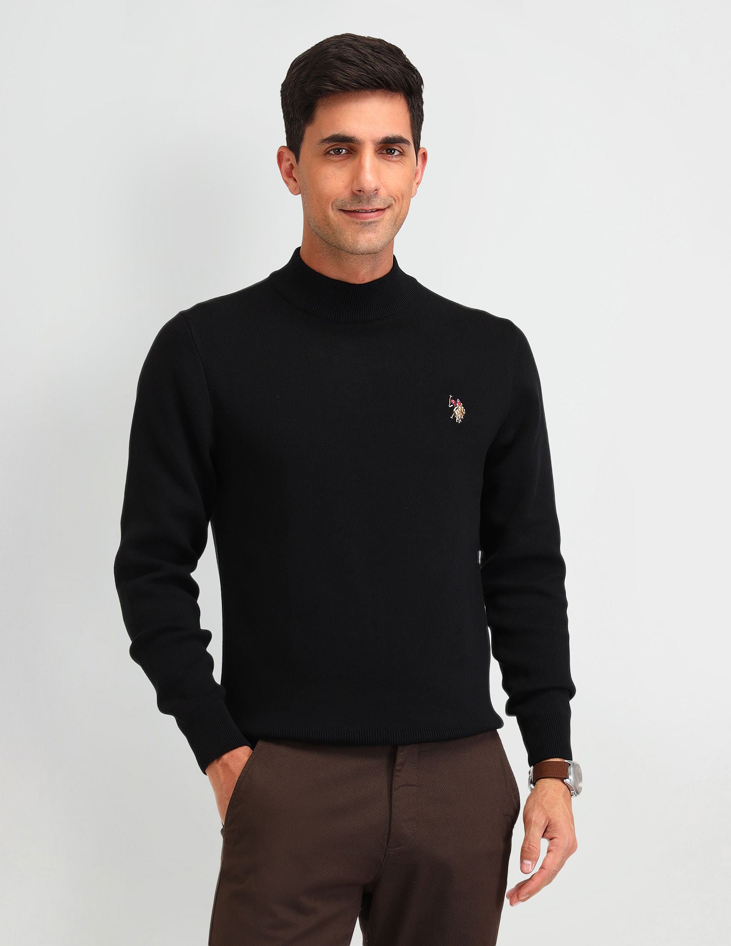 Regular Fit Solid Sweater