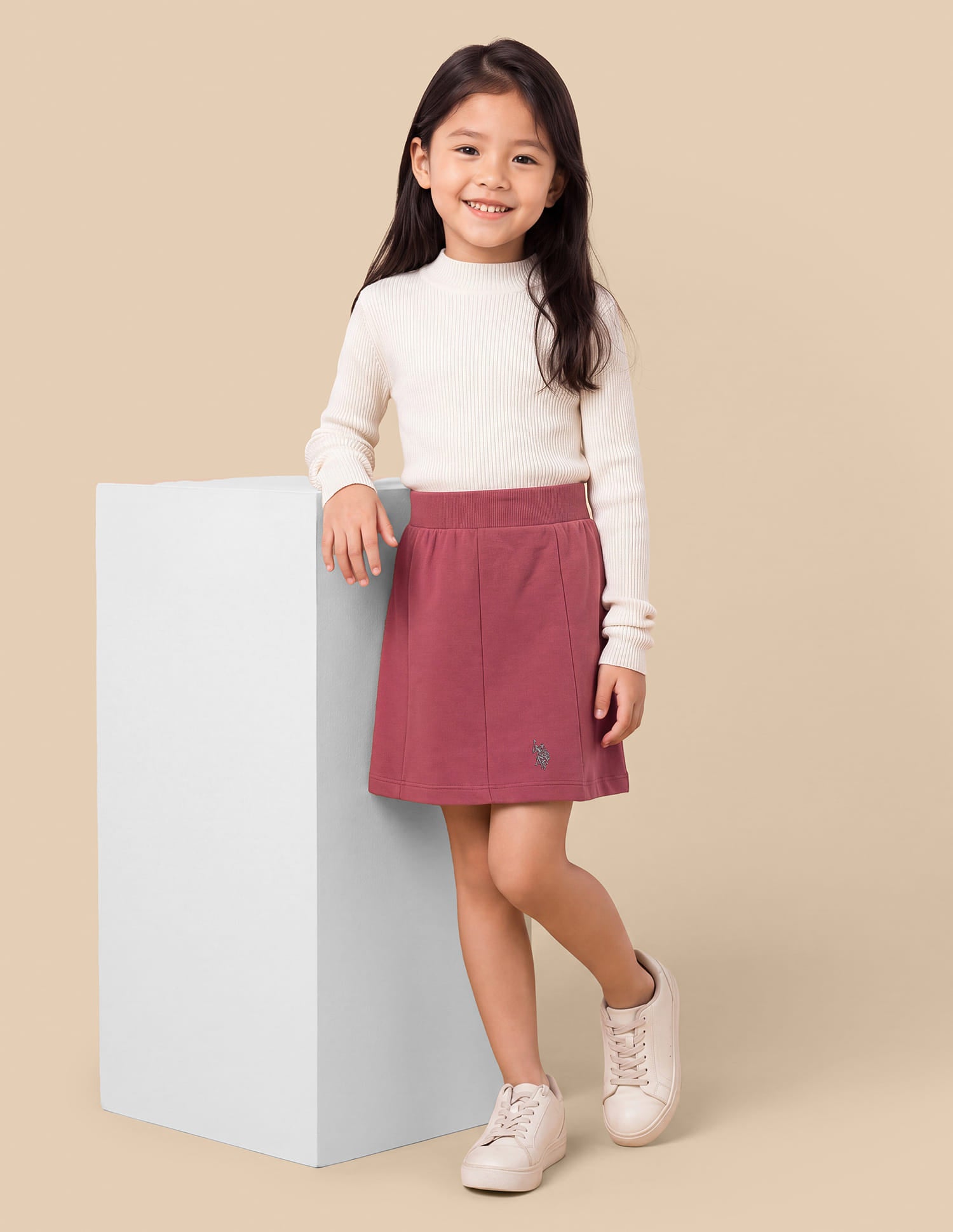 Mid Rise A-Line Skirt Pink - U.S. Polo Assn. India | Large