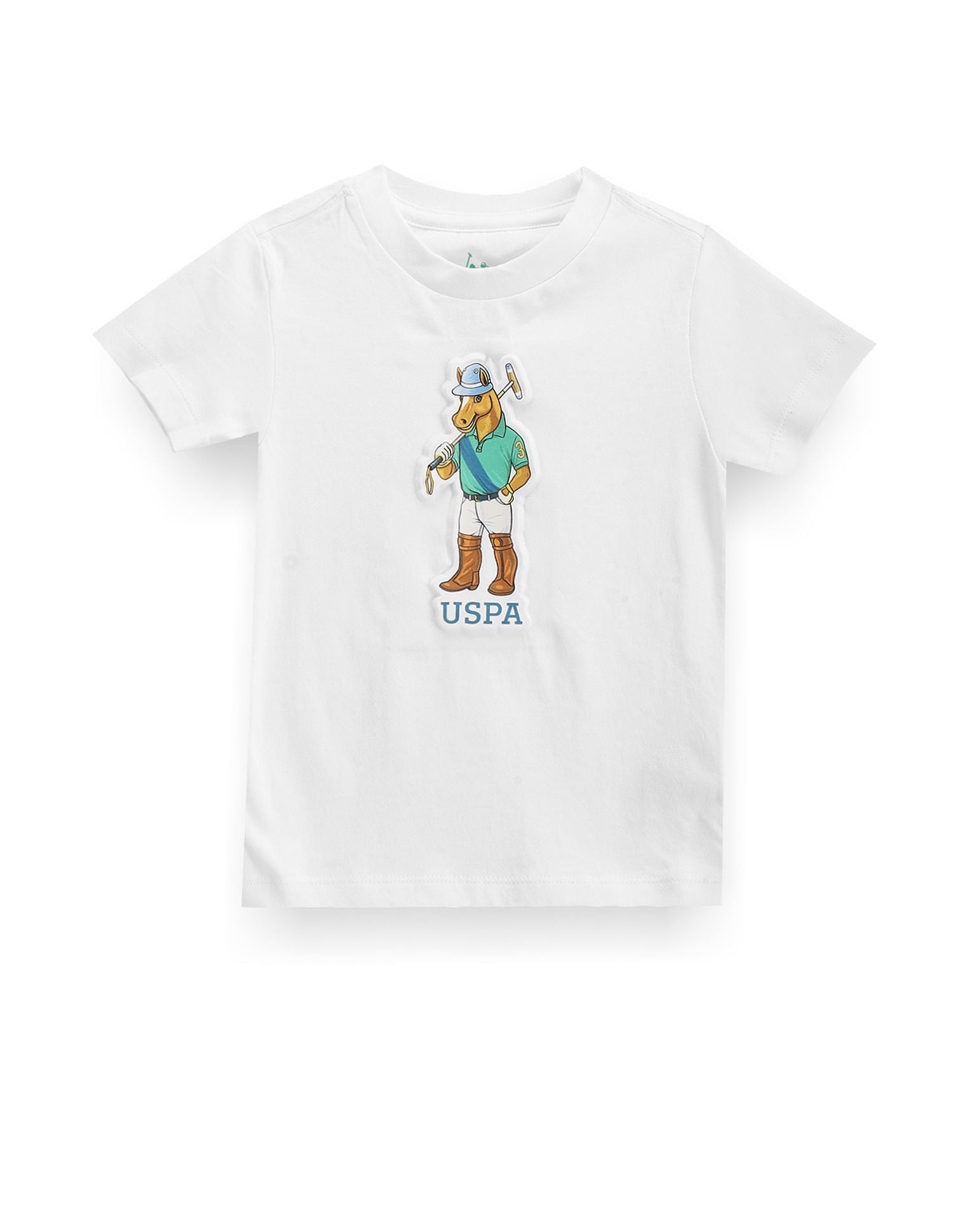 Boys Graphic Print T-Shirt White - U.S. Polo Assn. India | Large