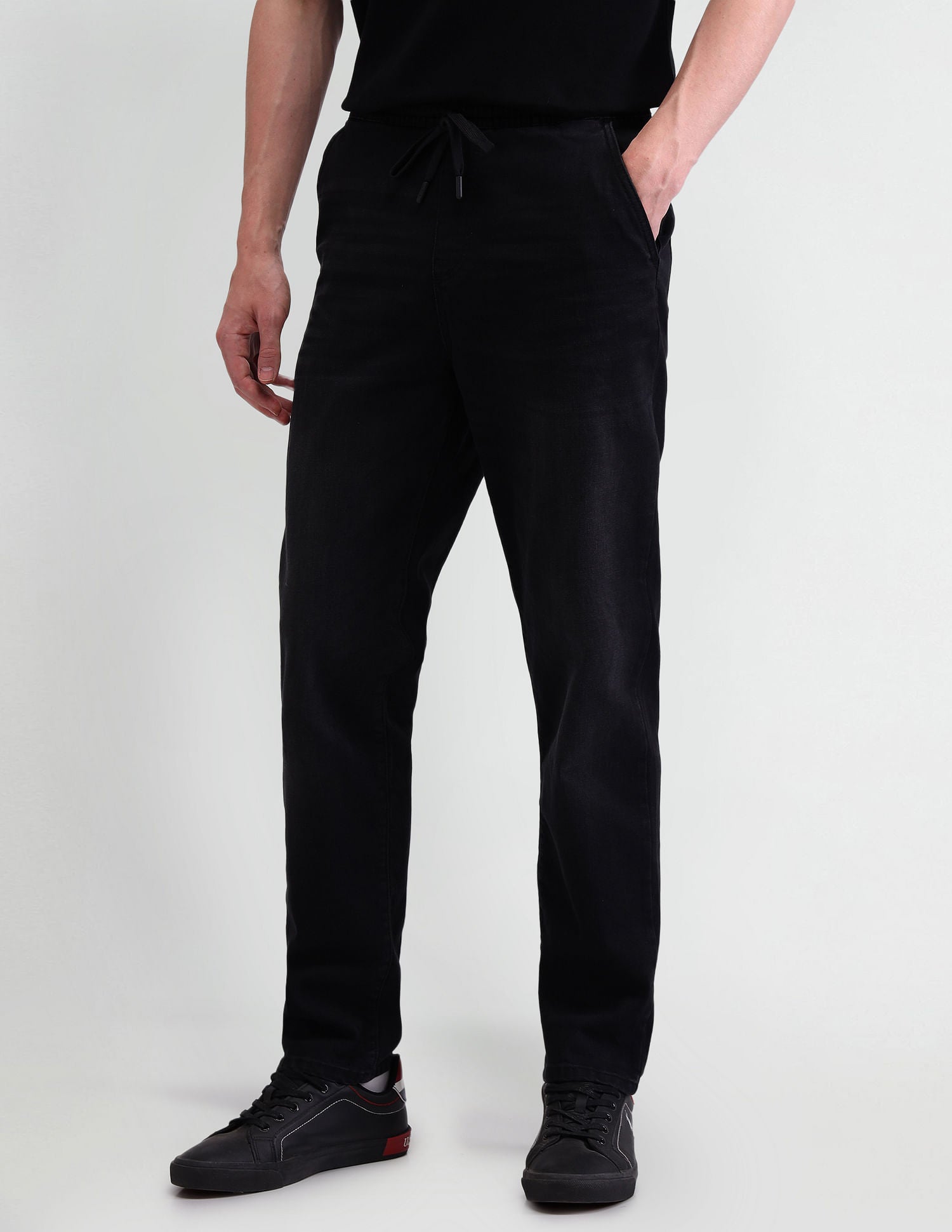Slim Fit Black Jogger Jeans