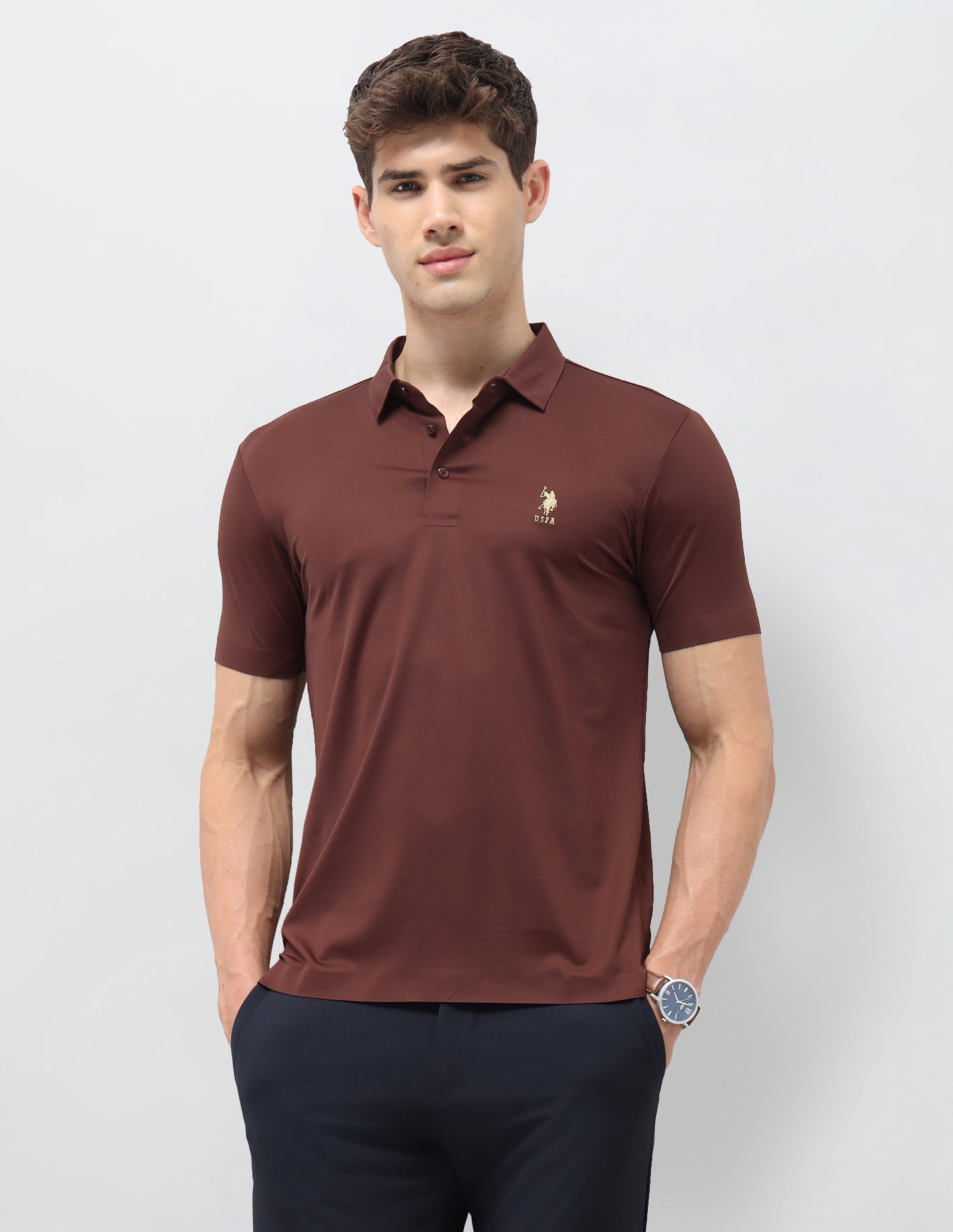 Solid Slim Fit Polo Shirt