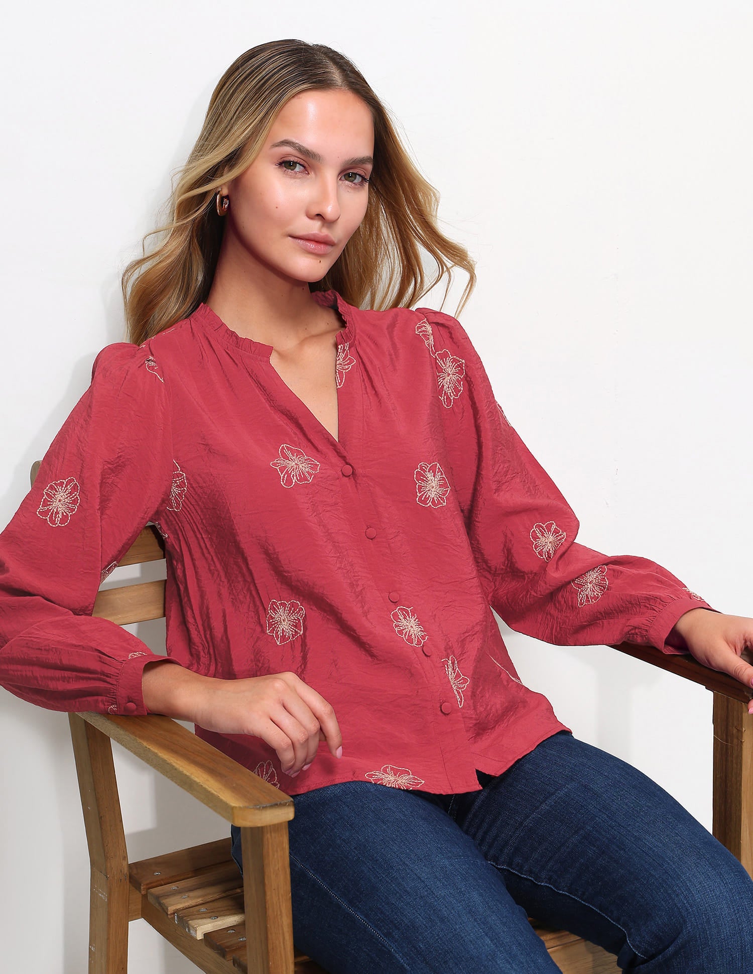 Floral Embroidered Top