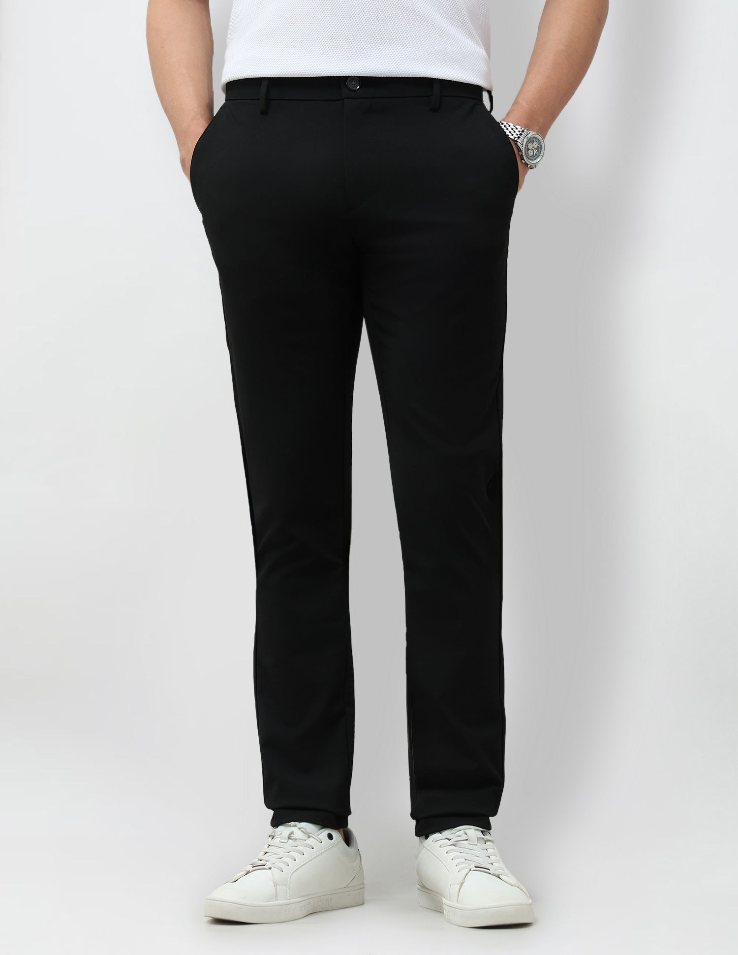 Mid Rise Satin Trousers