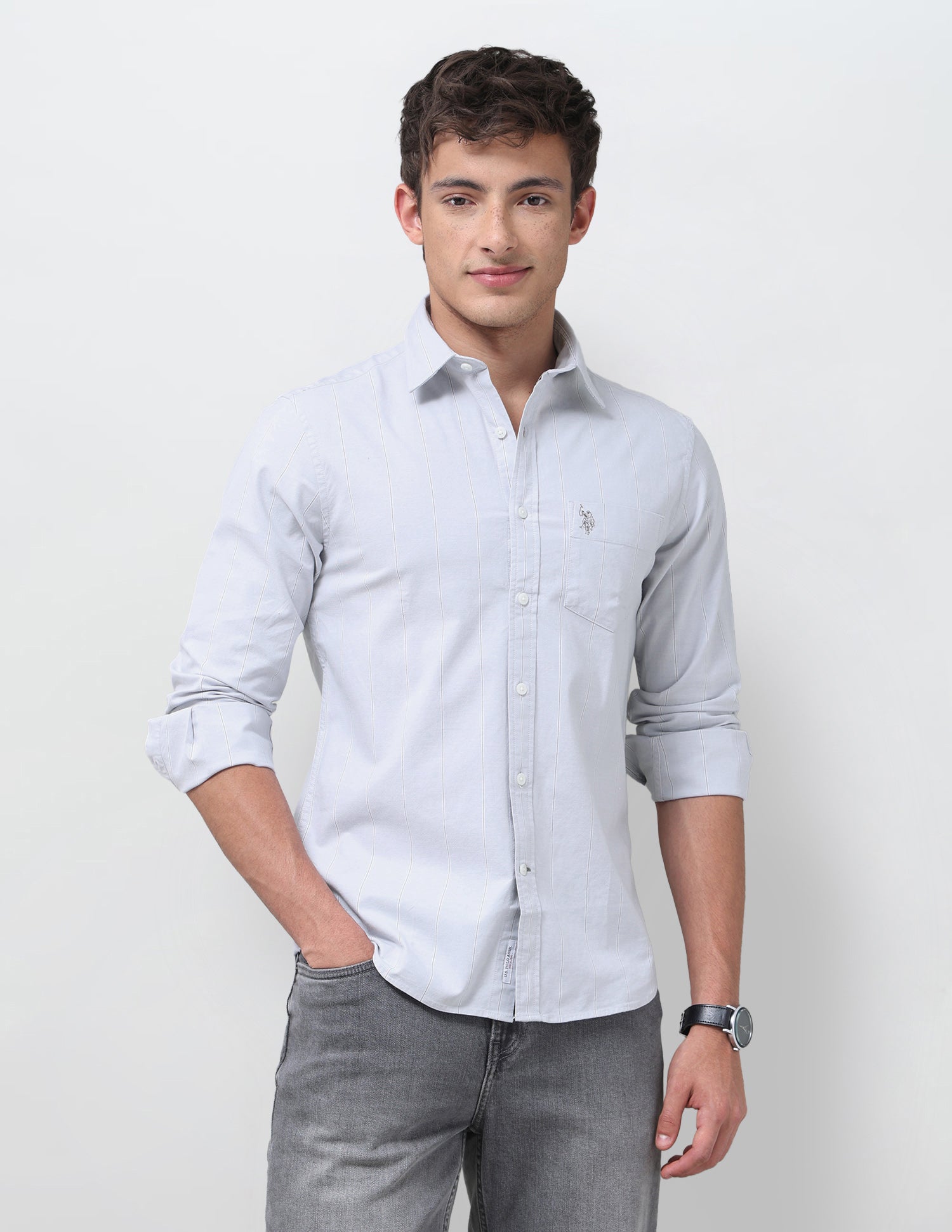 Vertical Striped Oxford Shirt