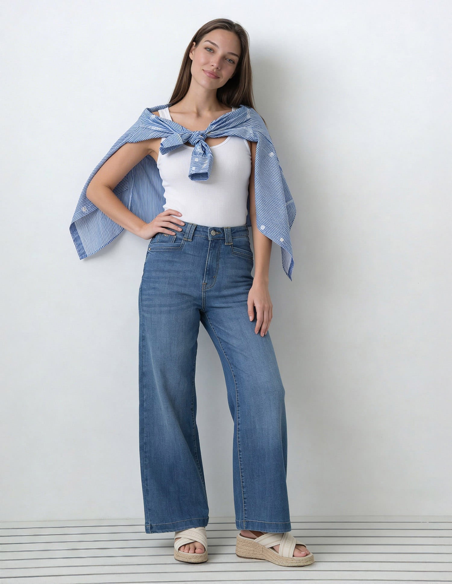 High Rise Wide Leg Jeans