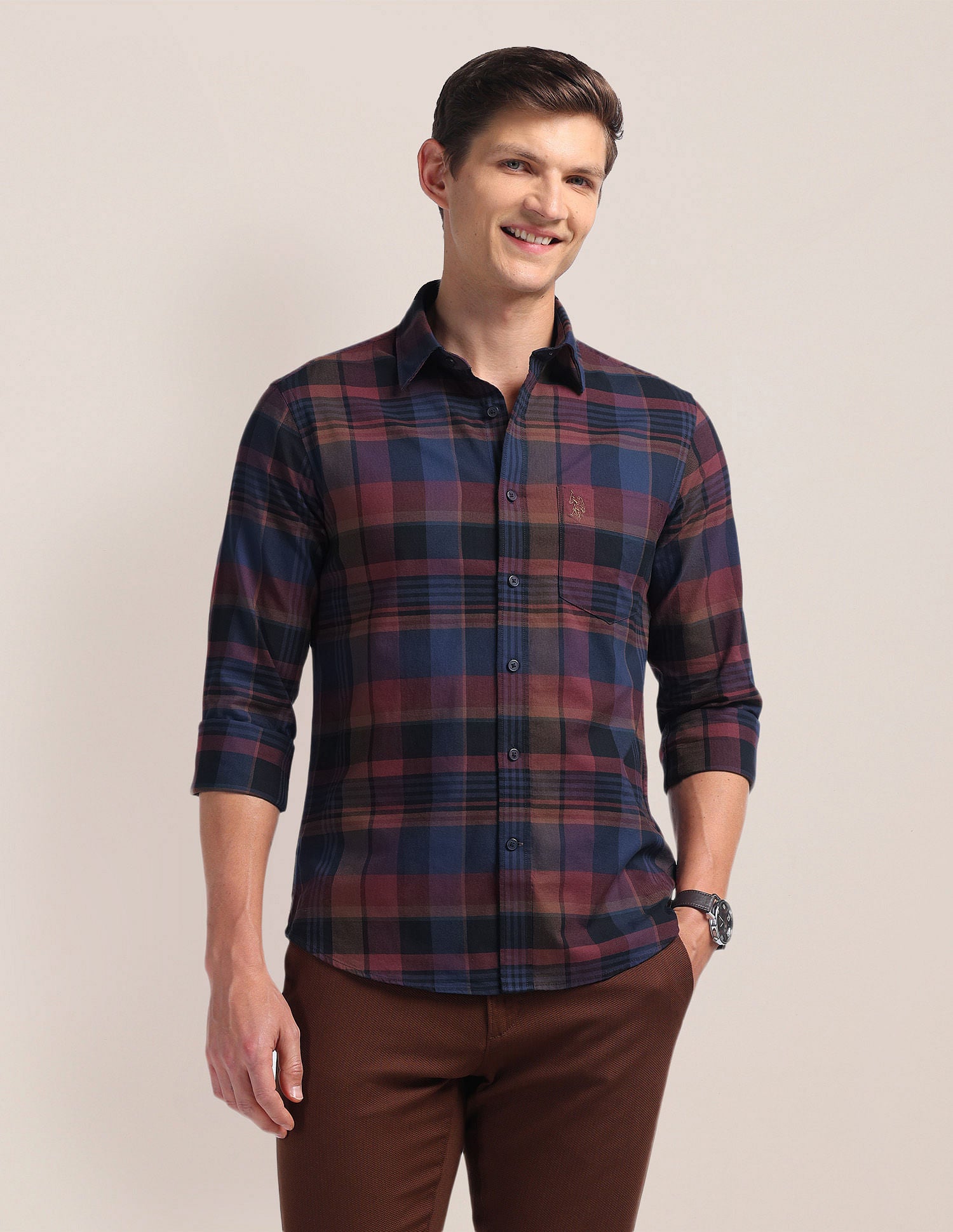 Tailored Plaid Check Shirt
