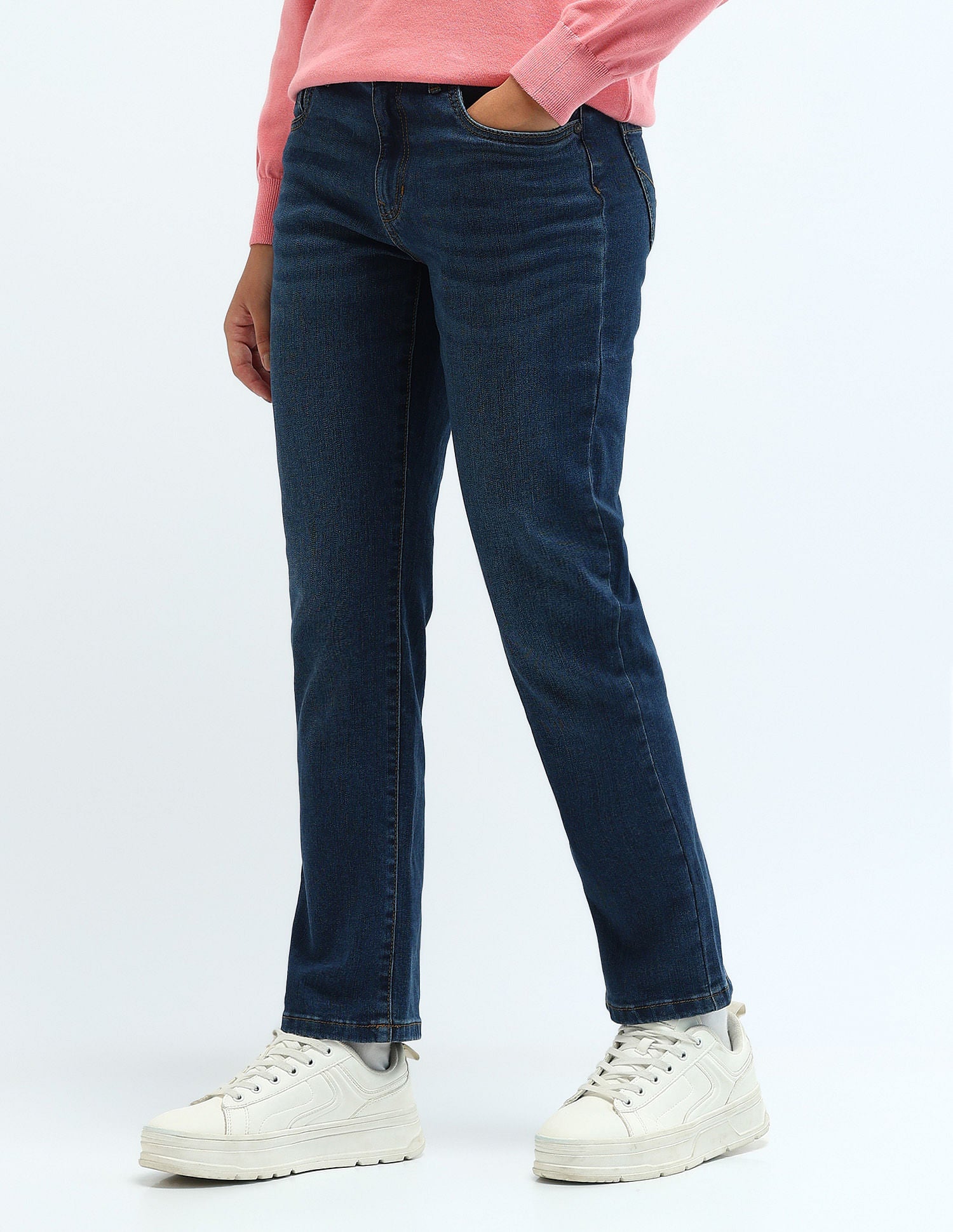 High Rise Slim Fit Jeans Blue - U.S. Polo Assn. India | Large