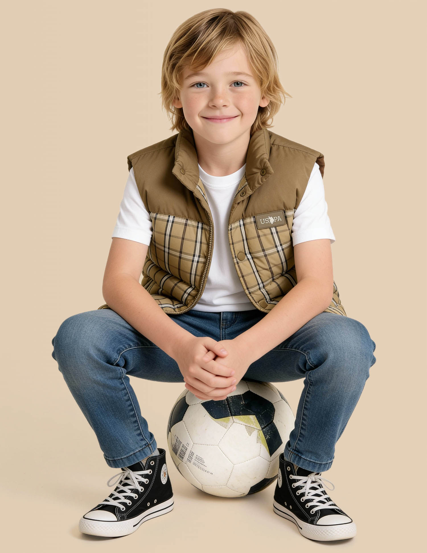 Boys Checked Regular Fit Jacket