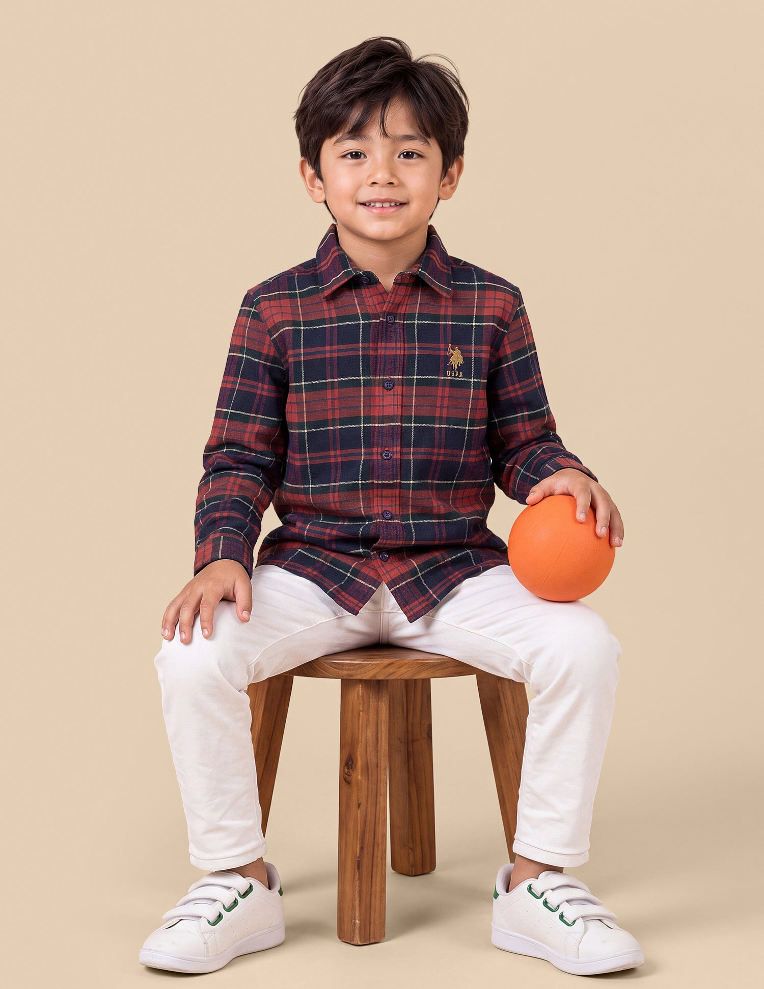 Plaid Checked Twill Shirt Red - U.S. Polo Assn. India | Large