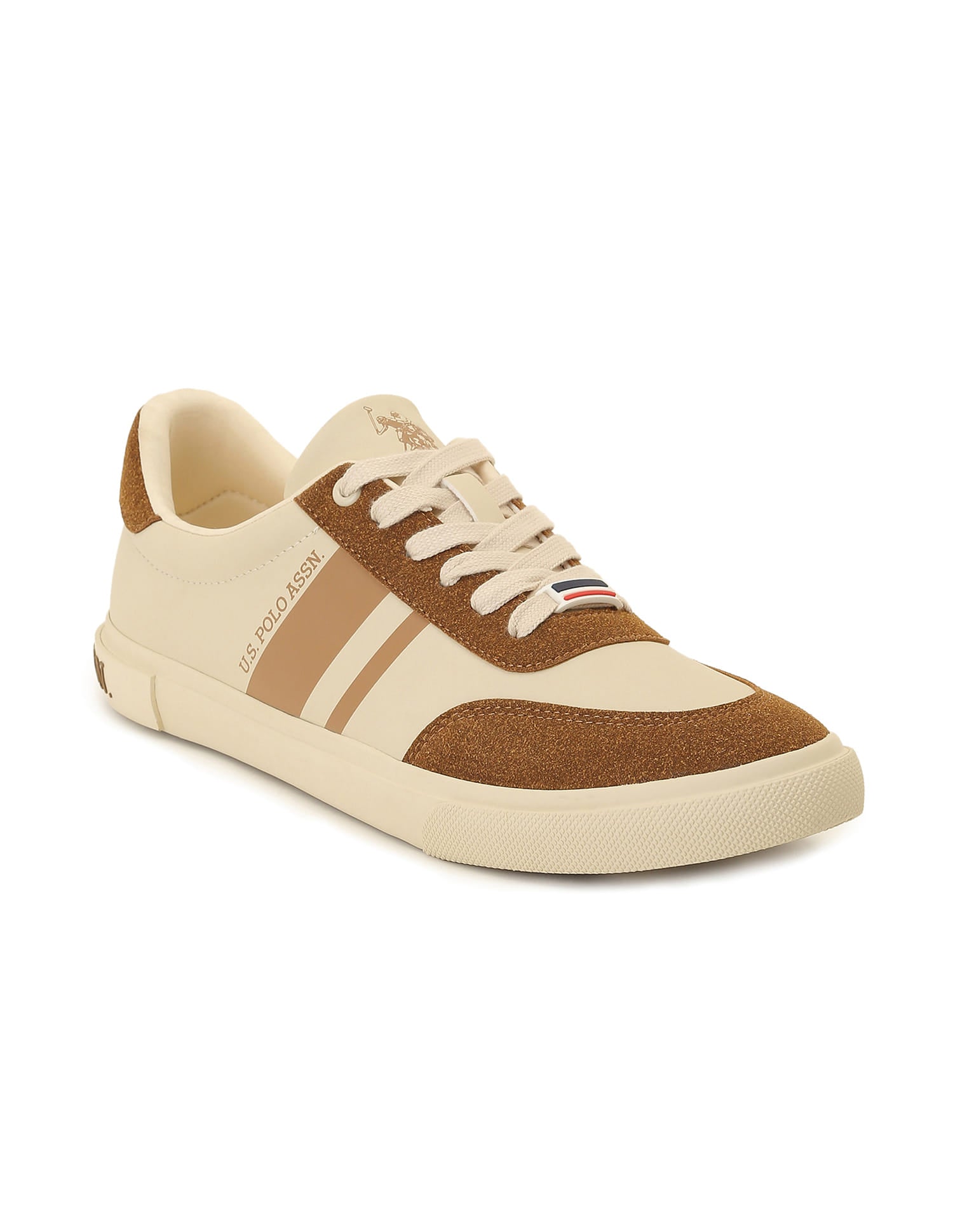 Men Krister 4.0 Colourblocked Sneakers Beige - U.S. Polo Assn. India | Large