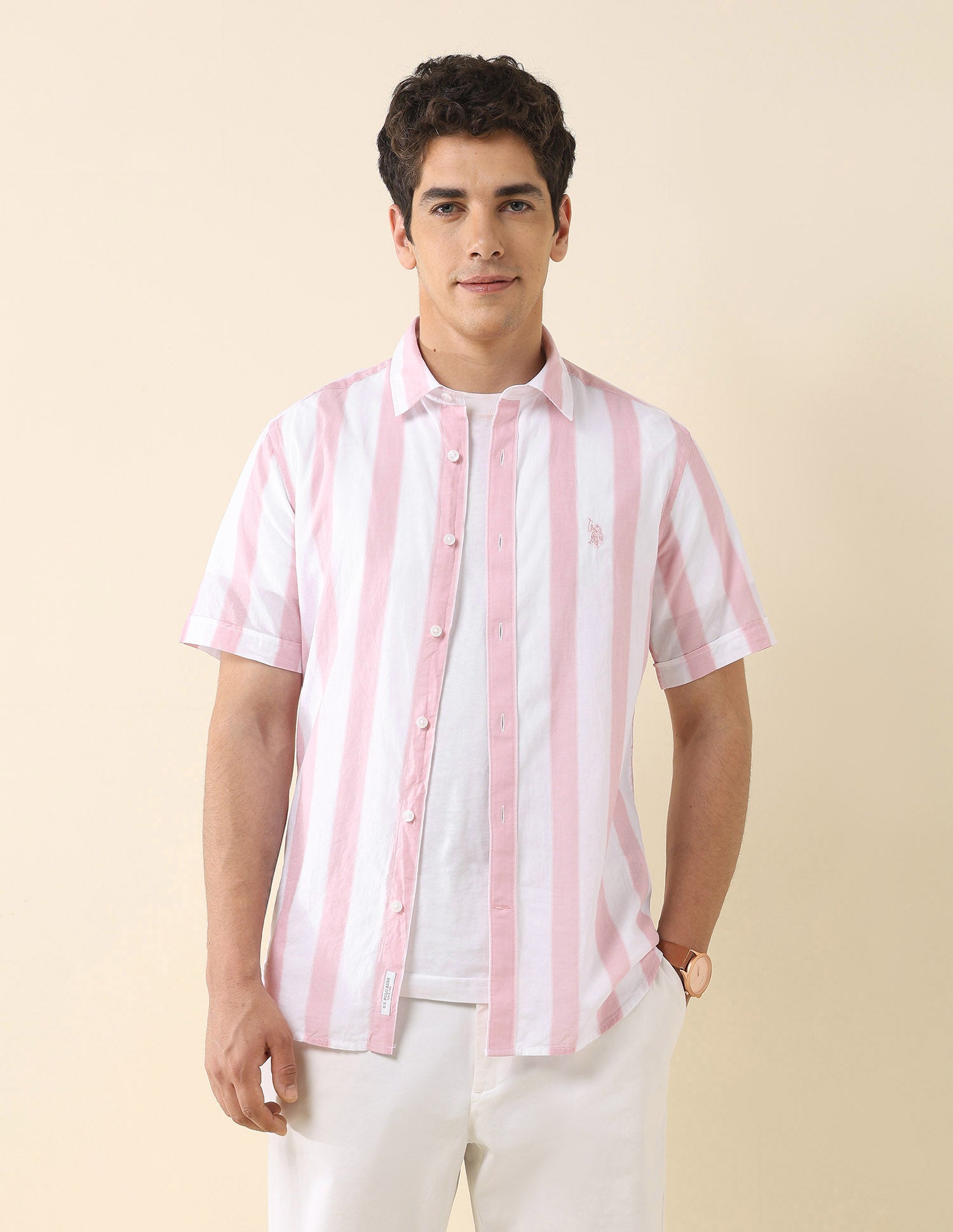 Vertical Striped Poplin Shirt