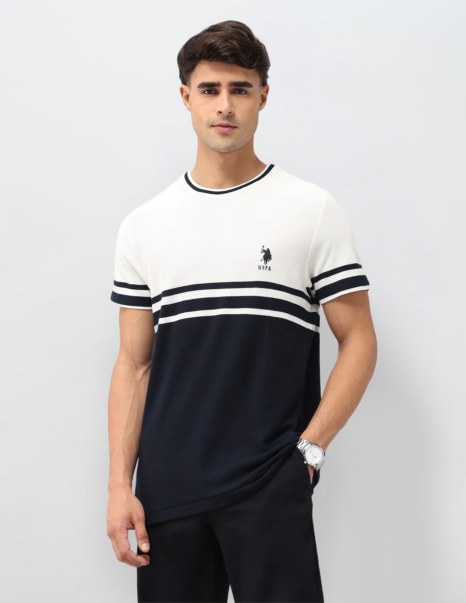 Horizontal Striped Slim Fit T-Shirt