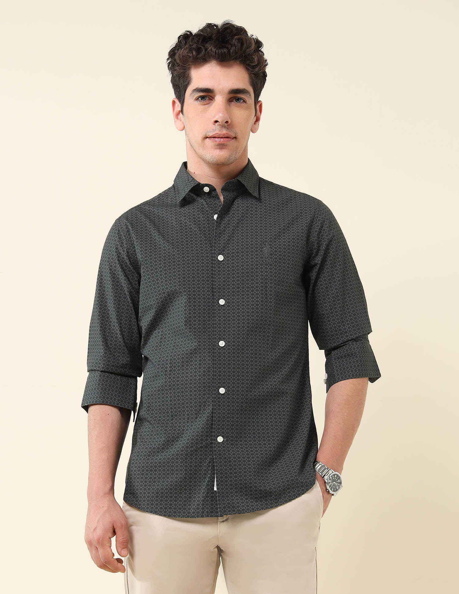 Geometric Printed Pure Cotton Shirt