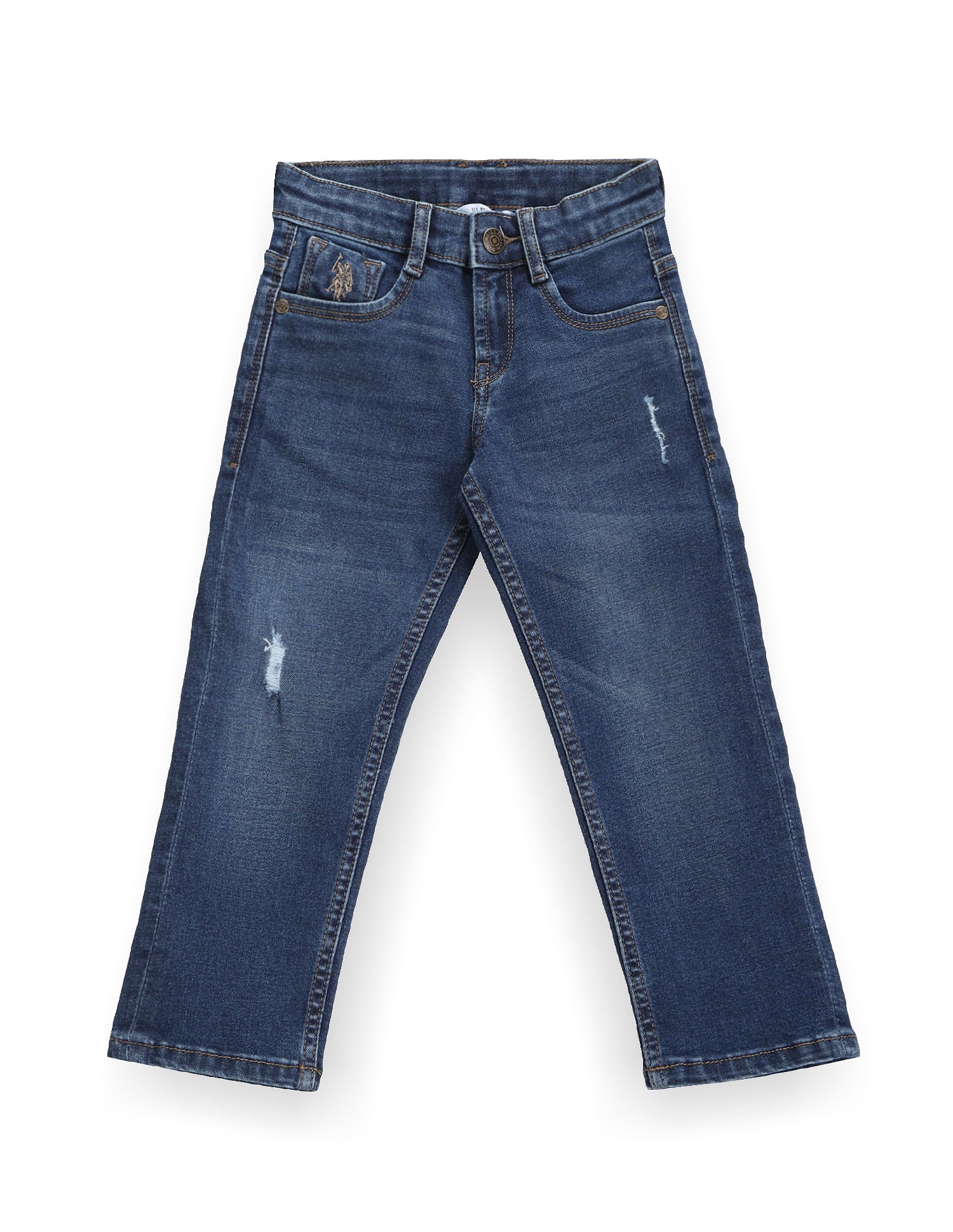 Boys Lightly Distressed Relaxed Jeans