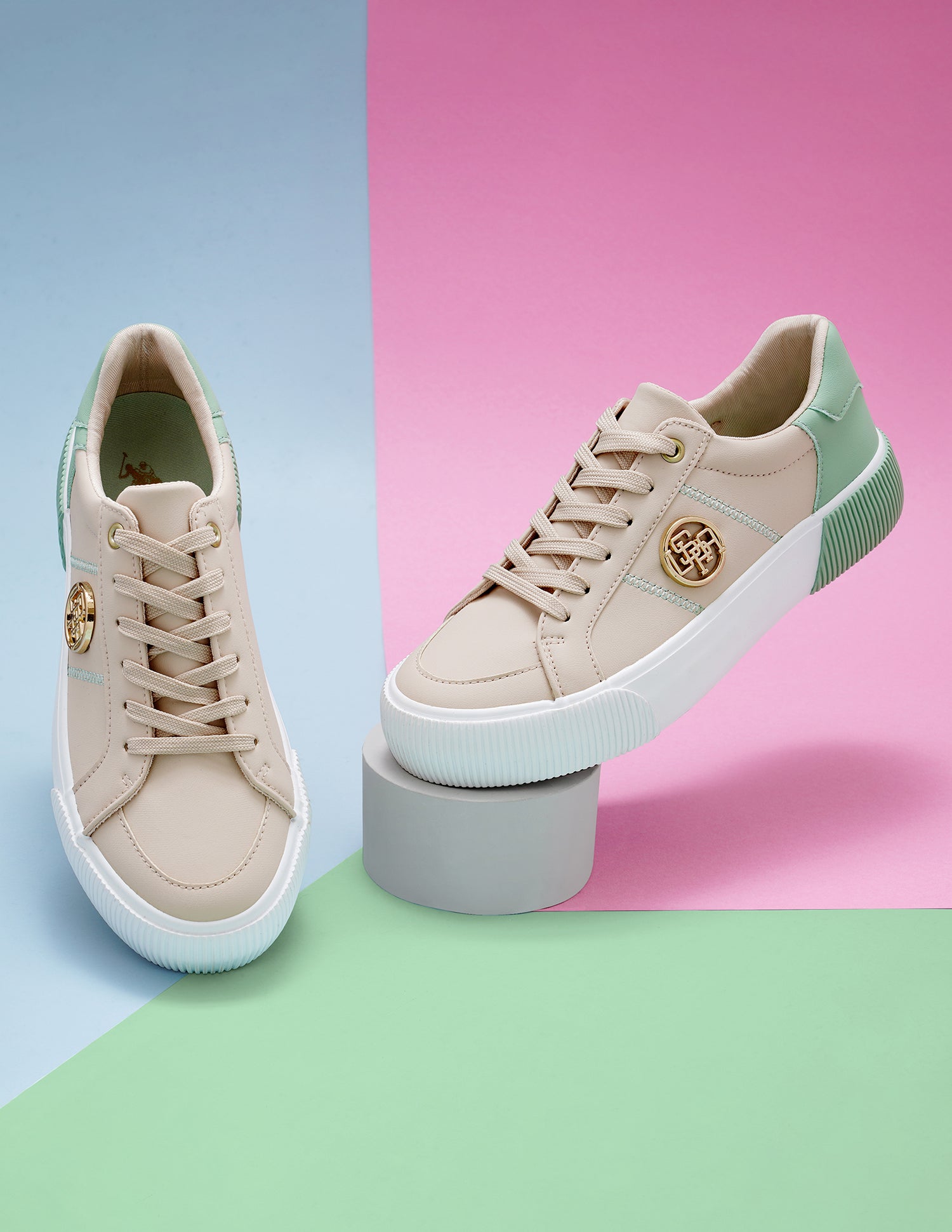 U.S. Polo Assn. Women Katy 3.0 Colourblock Sneakers with Textured Sole