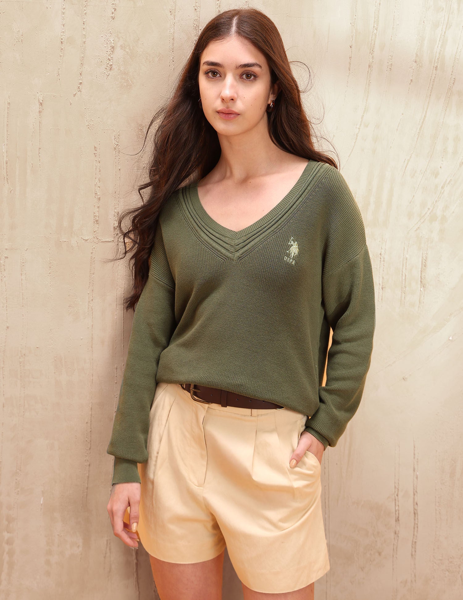 Solid Relaxed Fit Sweater