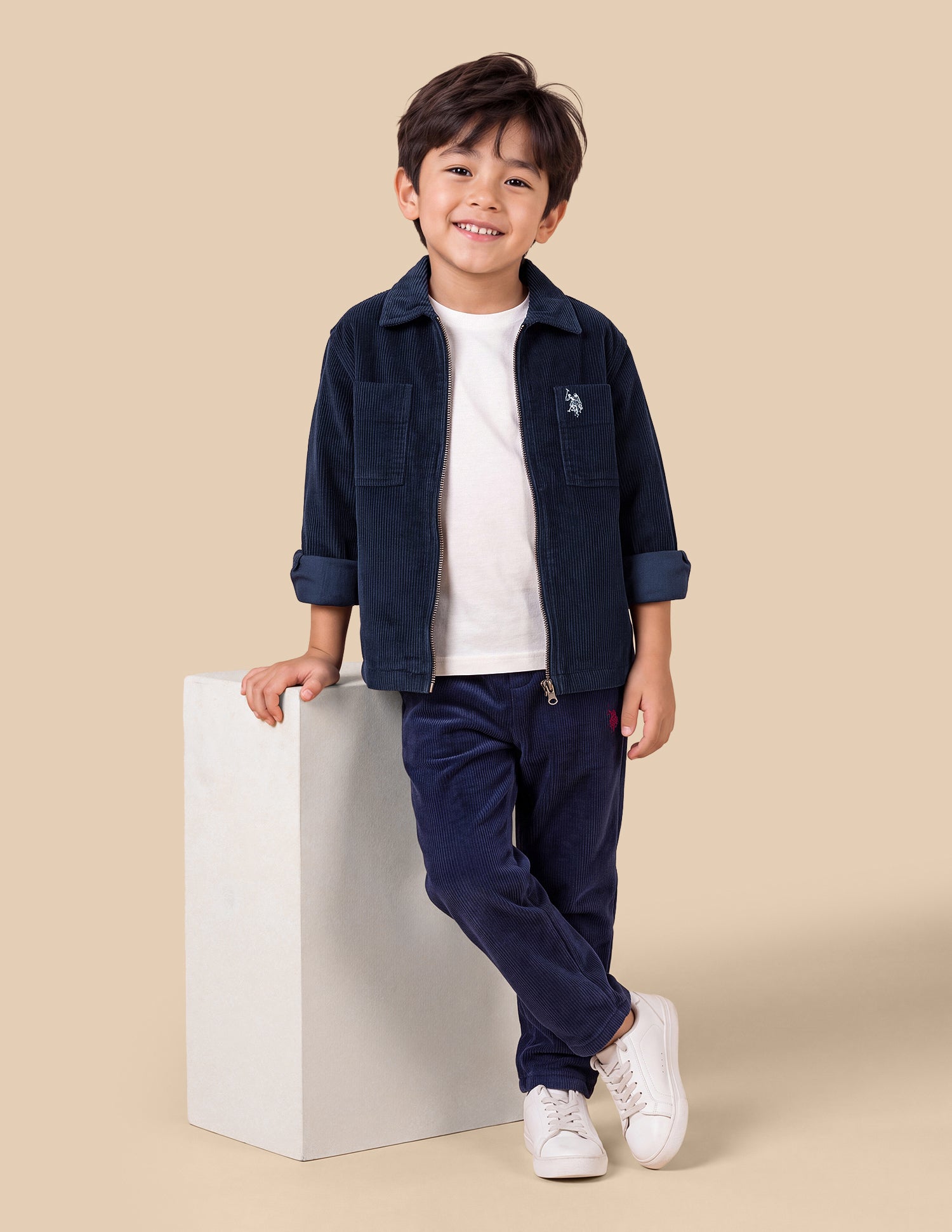 Corduroy Boxy Fit Shacket Navy - U.S. Polo Assn. India | Large