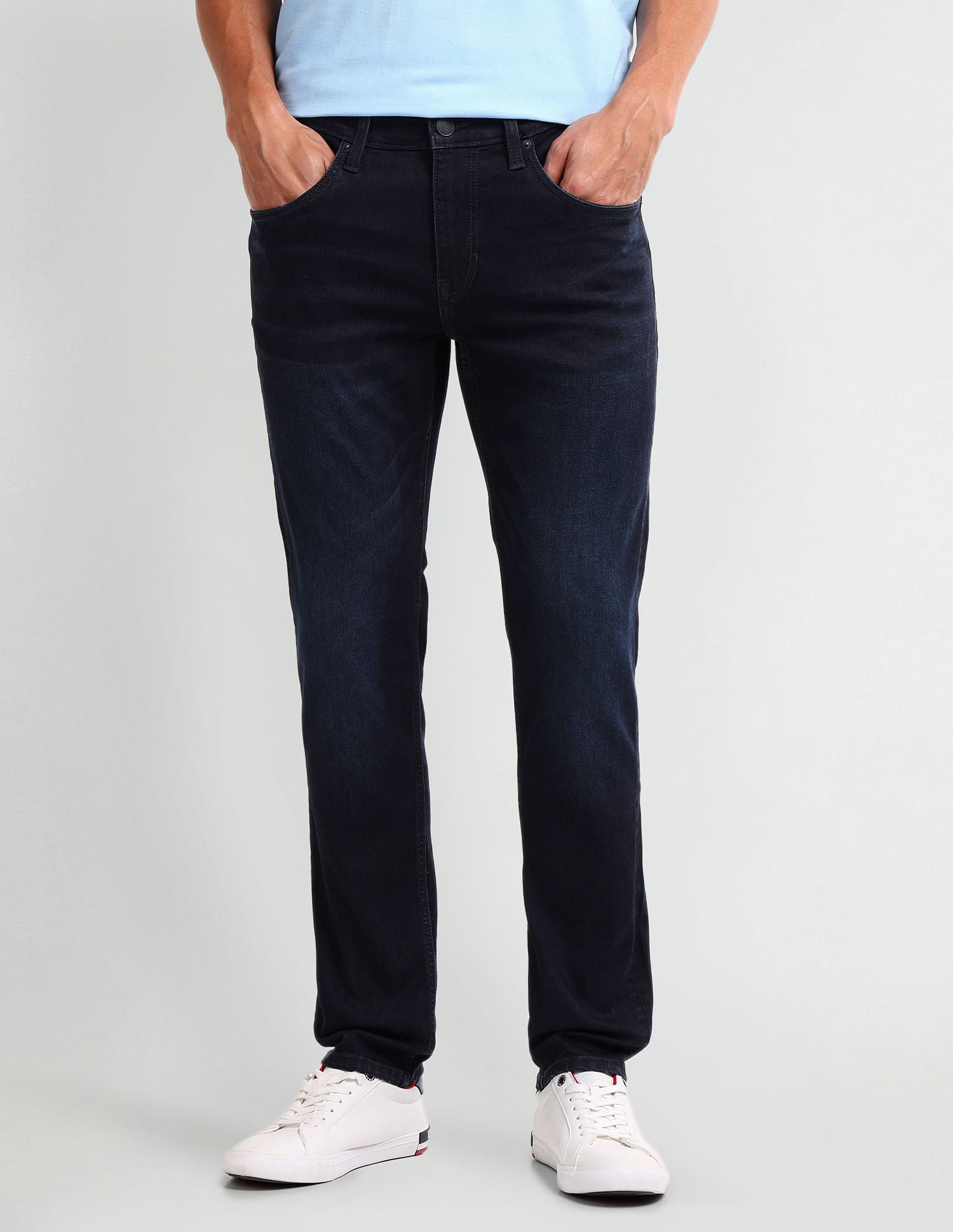 Brandon Slim Tapered Blue Jeans Blue - U.S. Polo Assn. India | Large