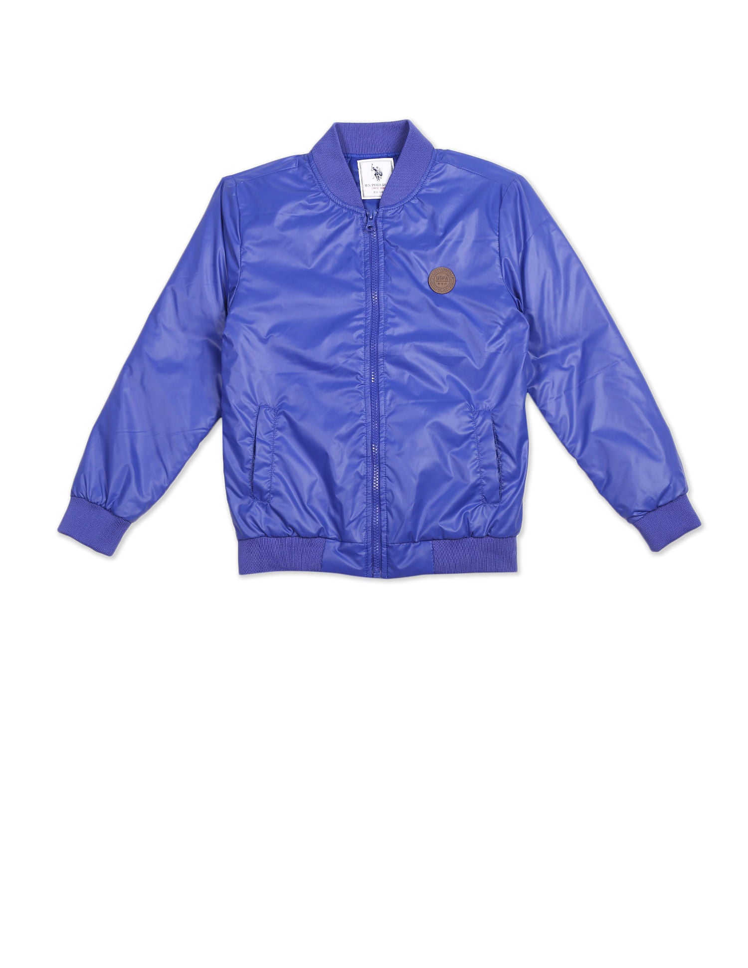 Solid Bomber Jacket Blue - U.S. Polo Assn. India | Large