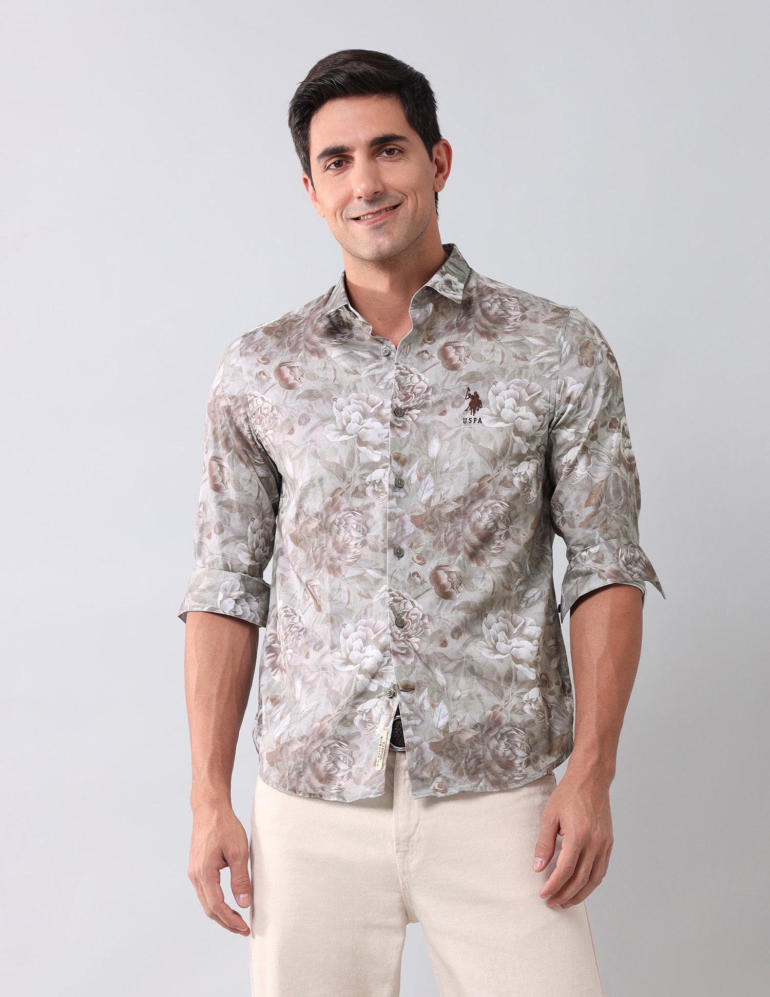 Regular Fit Floral Printed Shirt