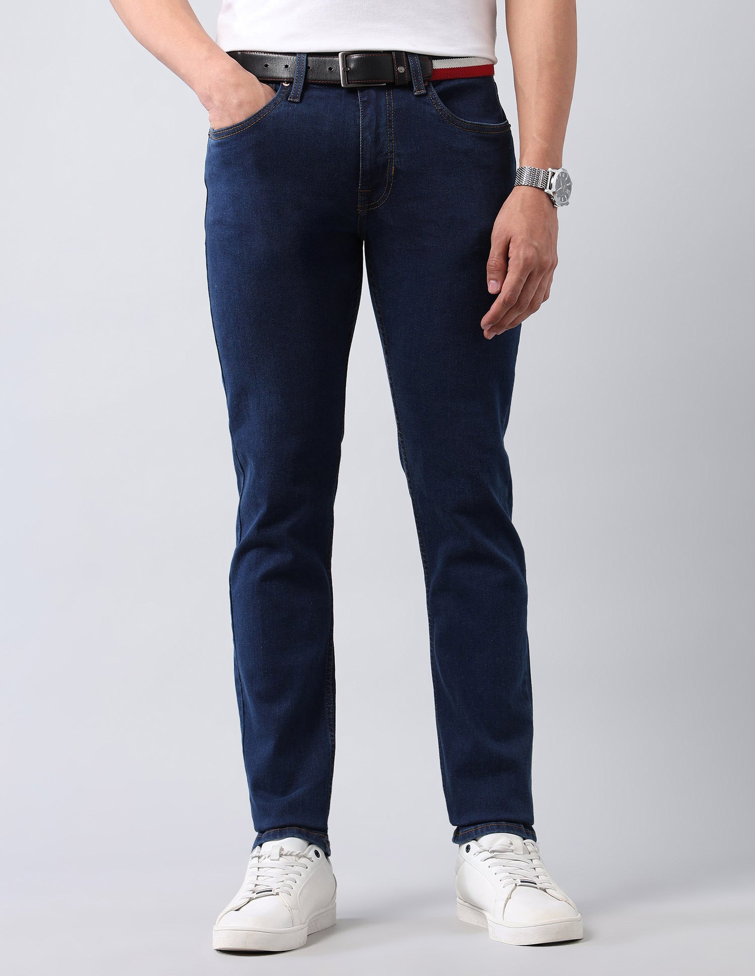 Brandon Slim Tapered Fit Blue Jeans