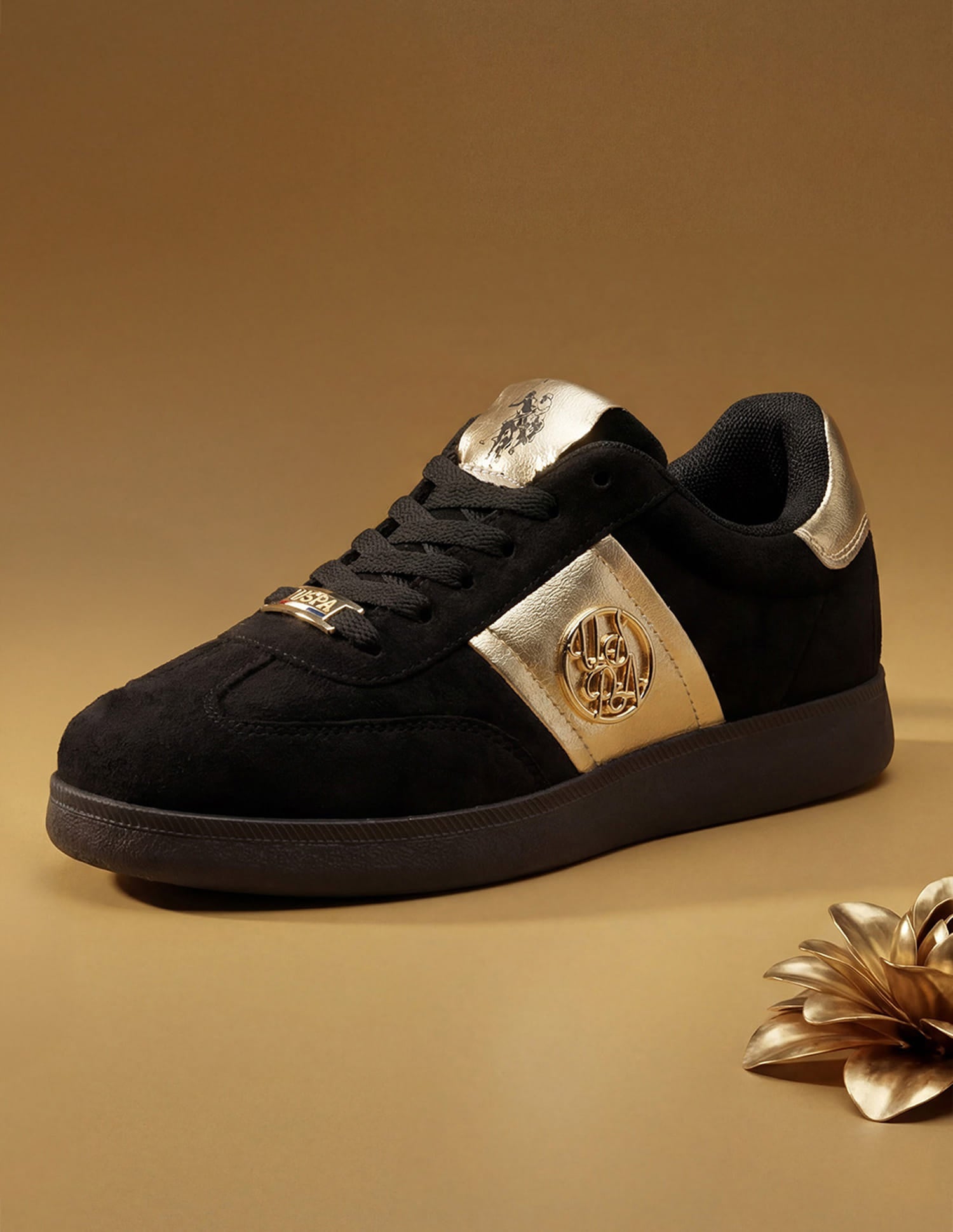 Mirae Black Sneakers Shoes Black - U.S. Polo Assn. India | Large