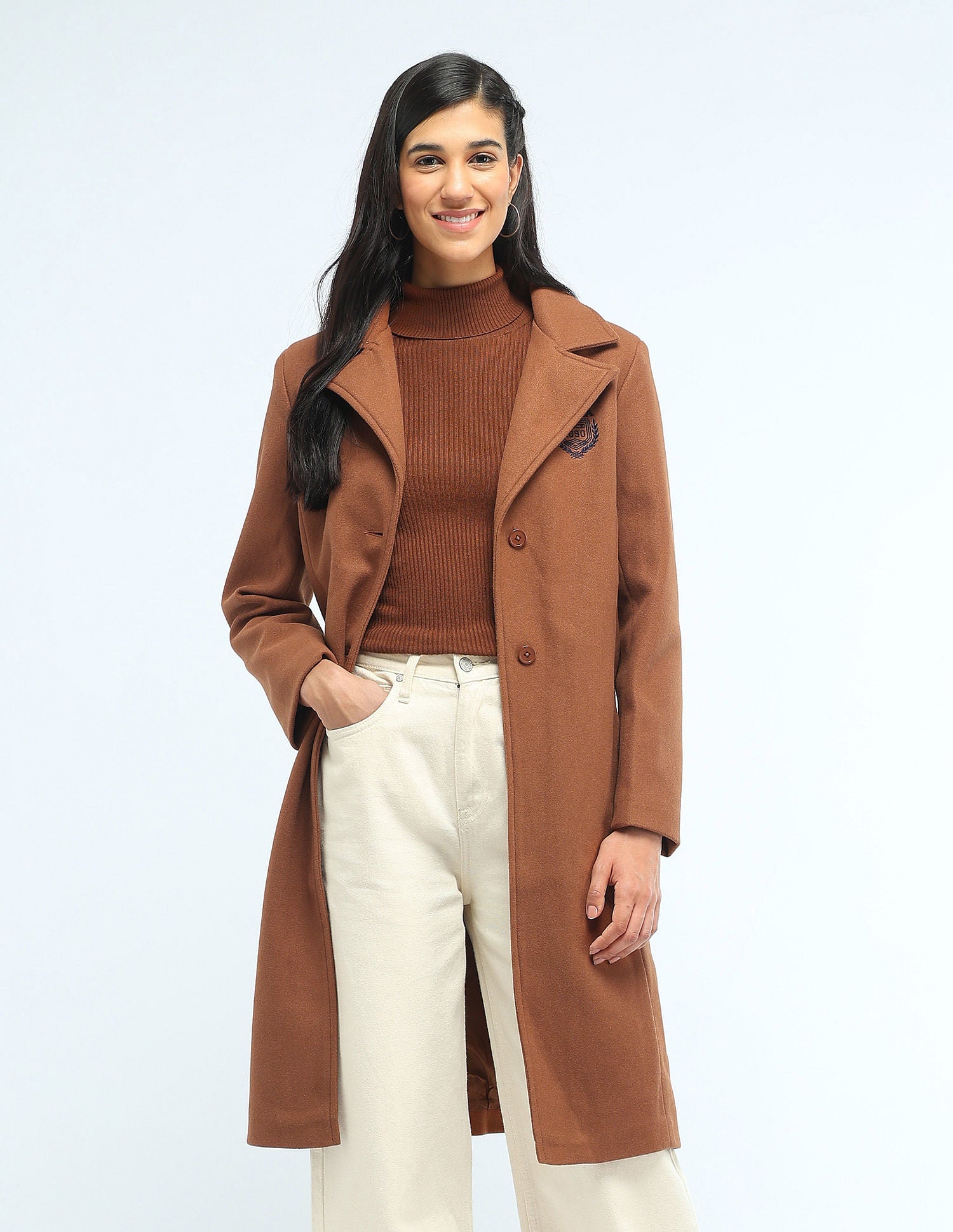 Longline Solid Felt Jacket