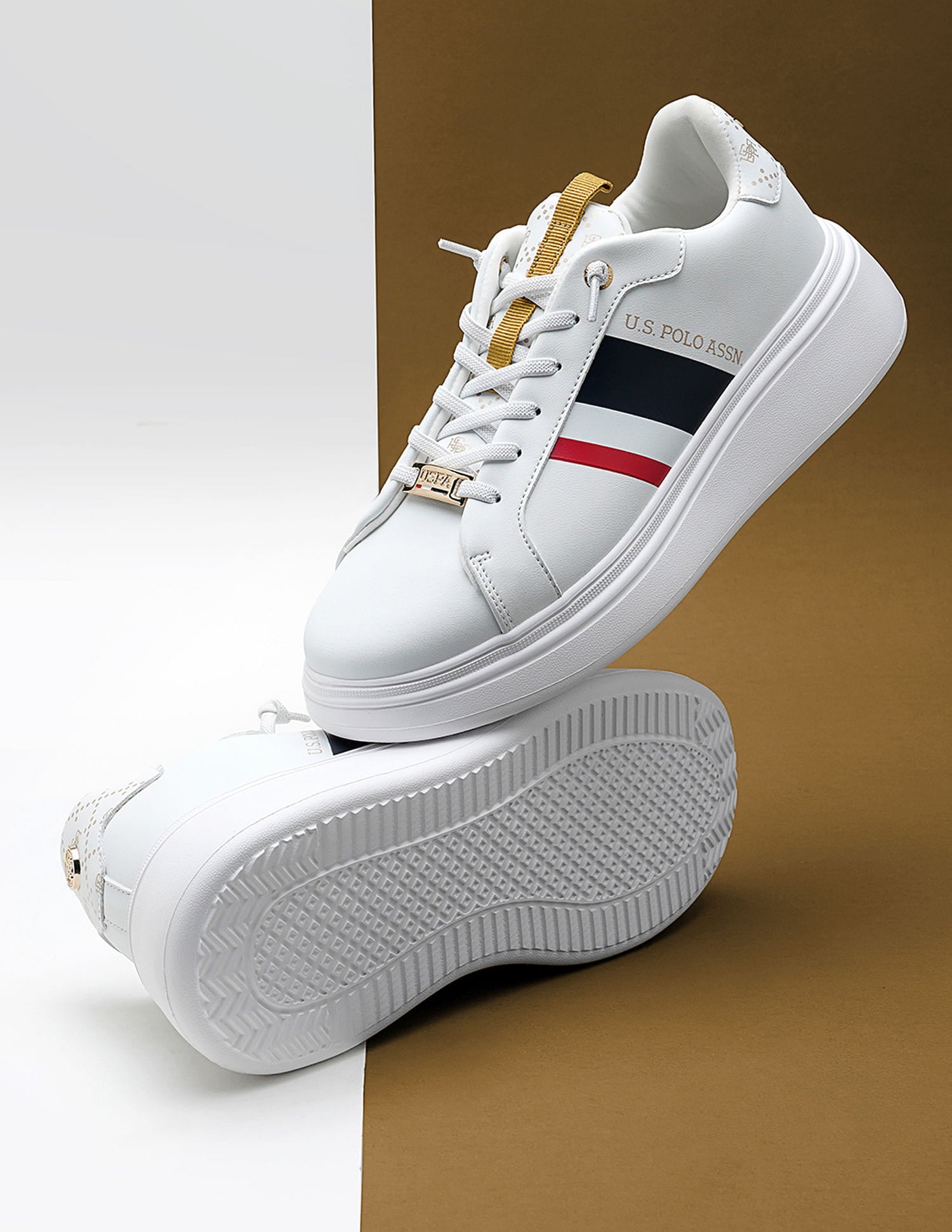 Clara 3.0 Off White Light Weight Sneaker Shoes Off White - U.S. Polo Assn. India | Large