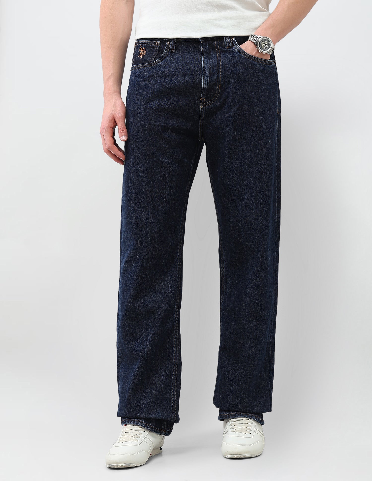 Logan Loose Straight Fit Blue Jeans