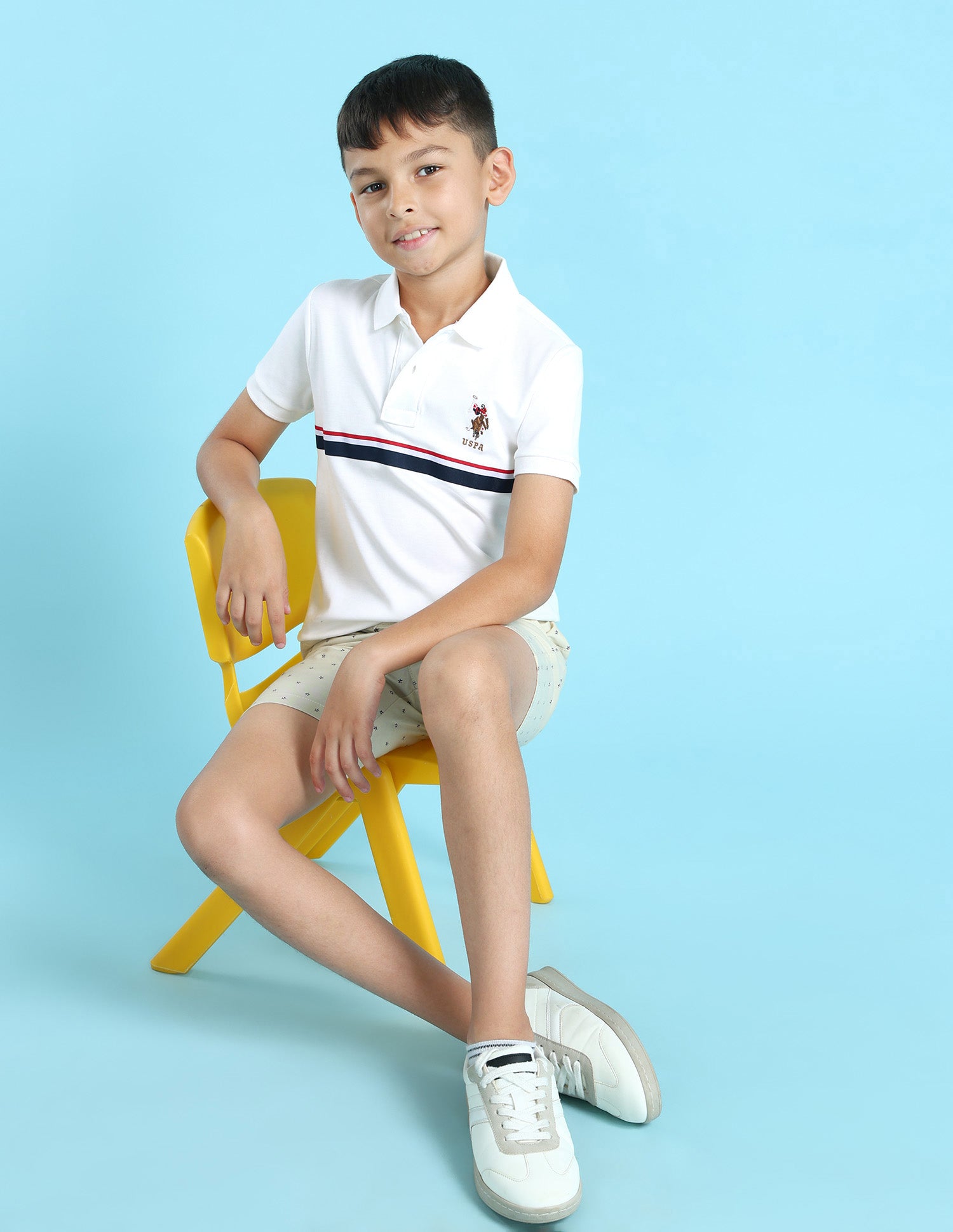 UKTSH1514 WHITE Boys T-Shirt White - U.S. POLO ASSN. | Large