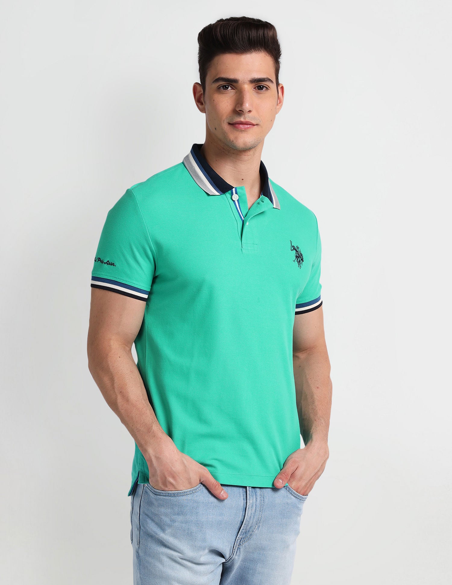 Muscle Fit Solid Polo Shirt – U.S. Polo Assn. India